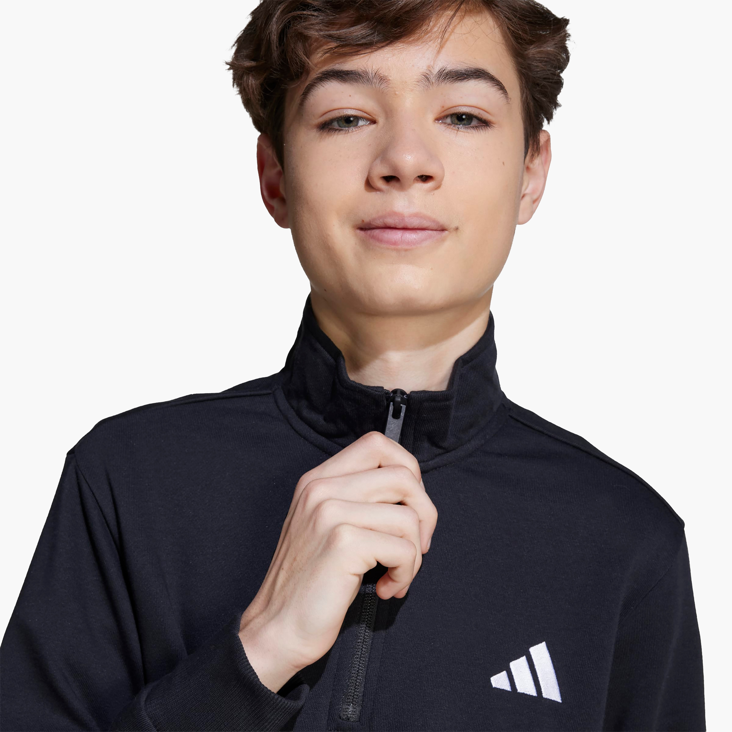 سويت شيرت بياقة عالية وأكمام طويلة ونصف سحاب للأولاد من أديداس-boys-clothing-sweatshirts-image-4