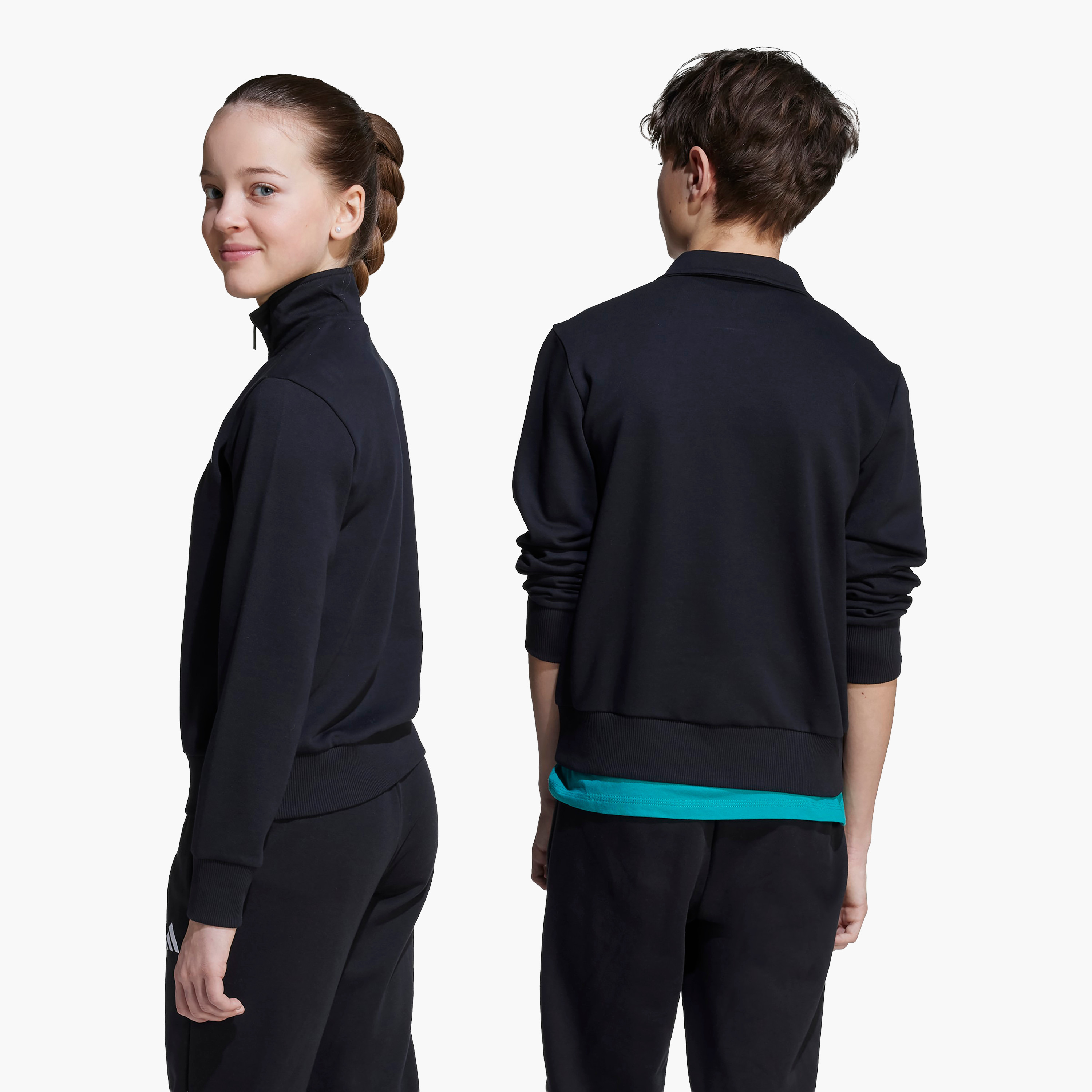 سويت شيرت بياقة عالية وأكمام طويلة ونصف سحاب للأولاد من أديداس-boys-clothing-sweatshirts-image-2