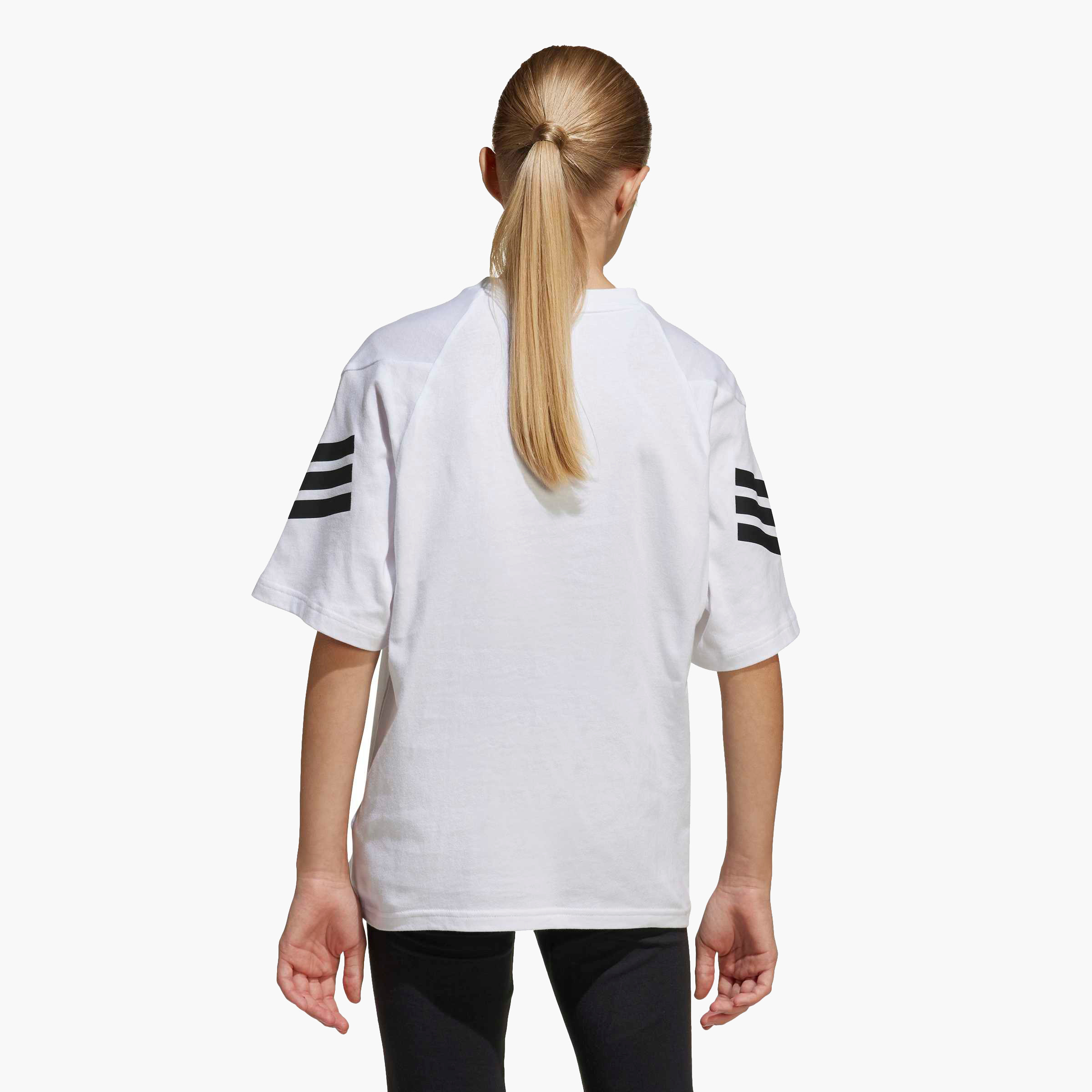 adidas Logo Print Crew Neck T-shirt with Short Sleeves-girls-clothing-tshirts-image-2