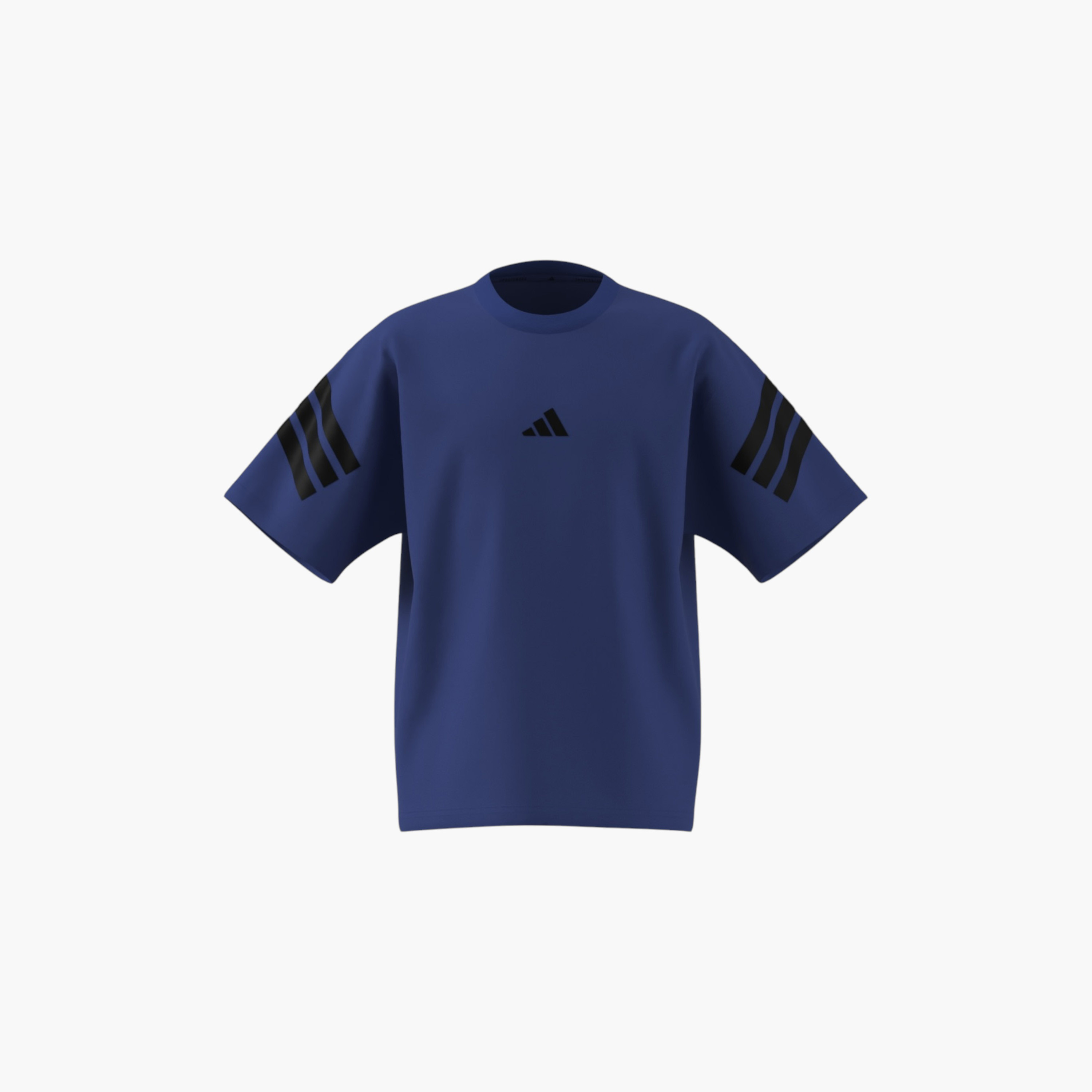 adidas Logo Print Crew Neck T-shirt with Short Sleeves-boys-clothing-sportswear-tops-image-1