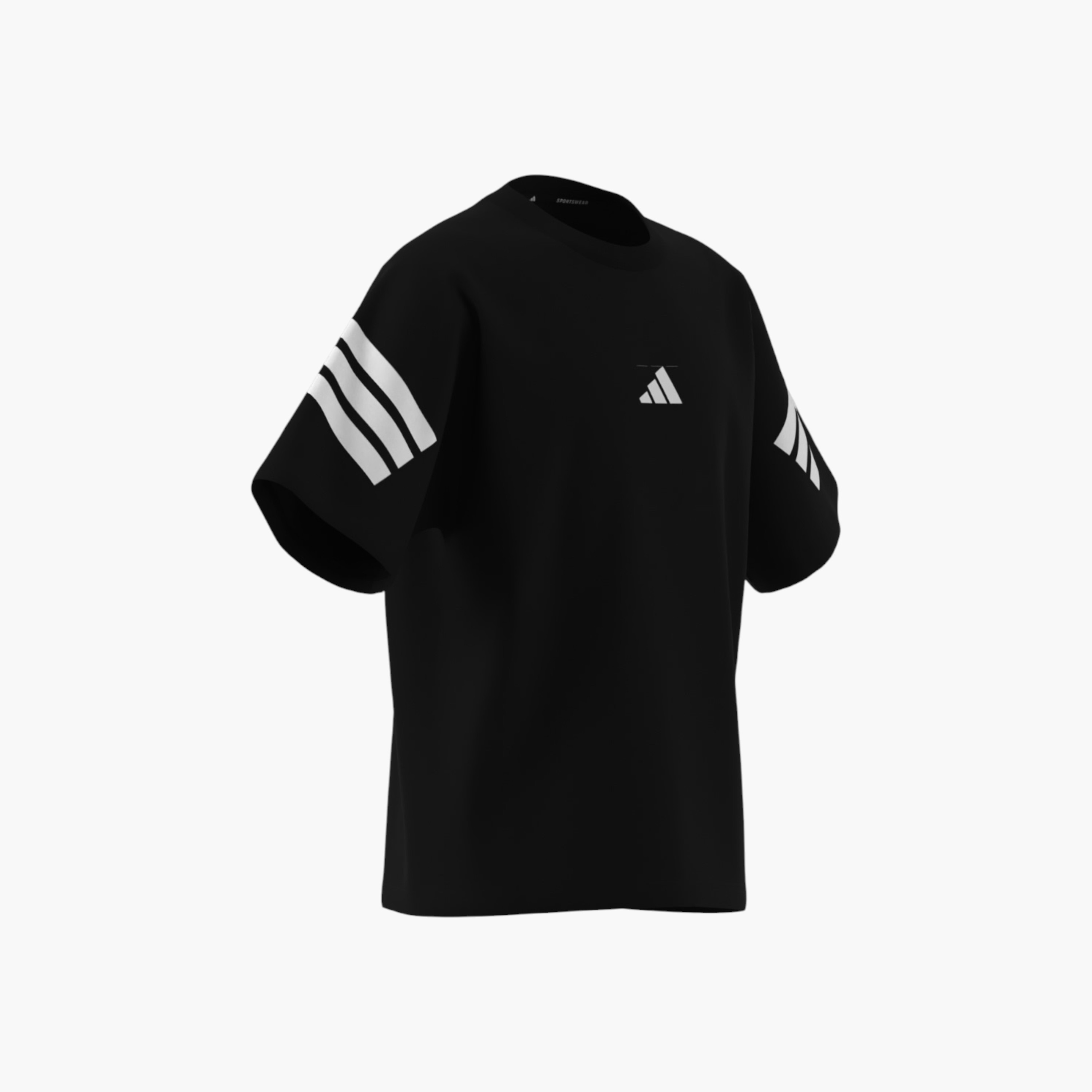 adidas Logo Print Crew Neck T-shirt with Short Sleeves-boys-clothing-sportswear-tops-image-3