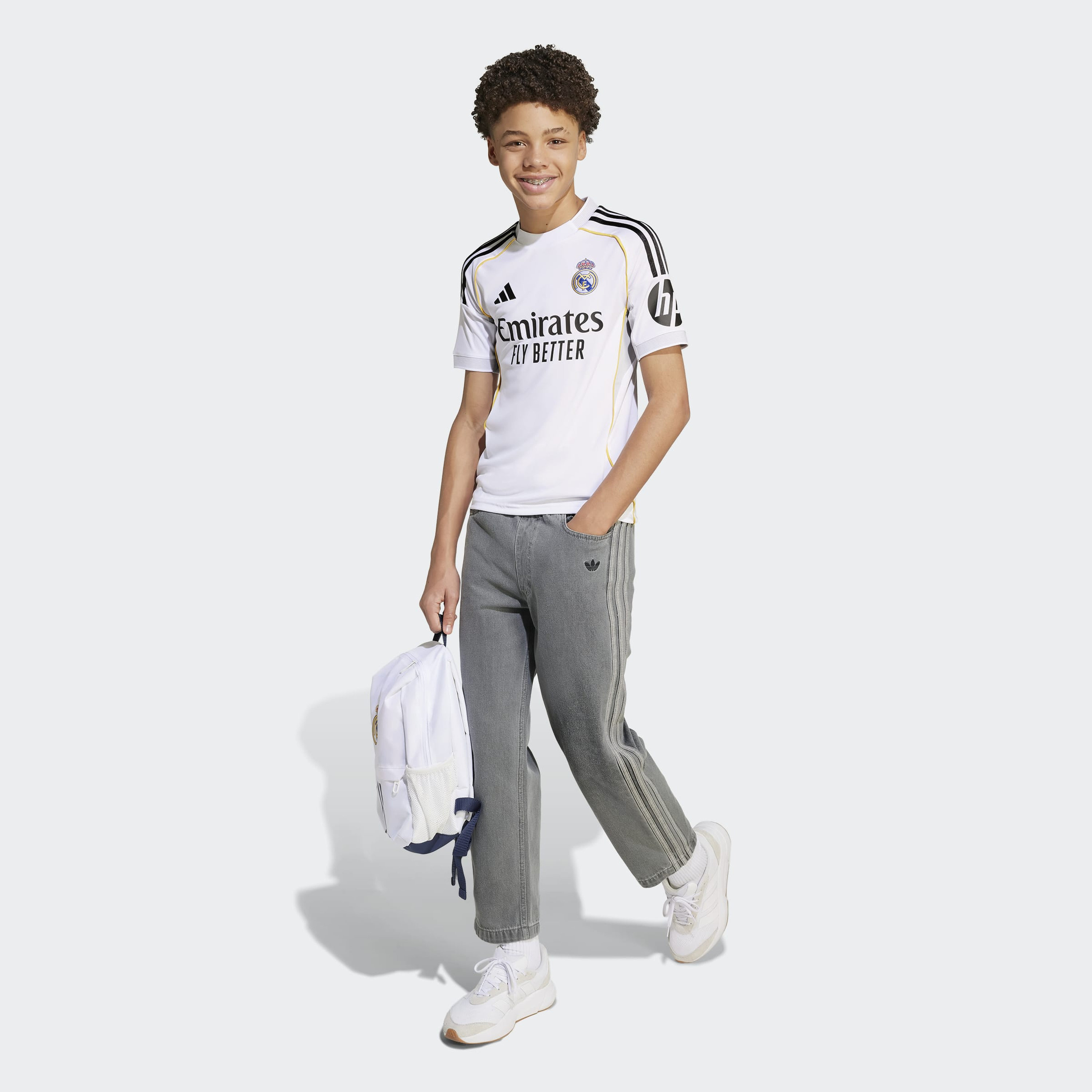 اديداس - قميص ريال مدريد قصير الأكمام للأطفال-boys-clothing-sportswear-tops-image-2