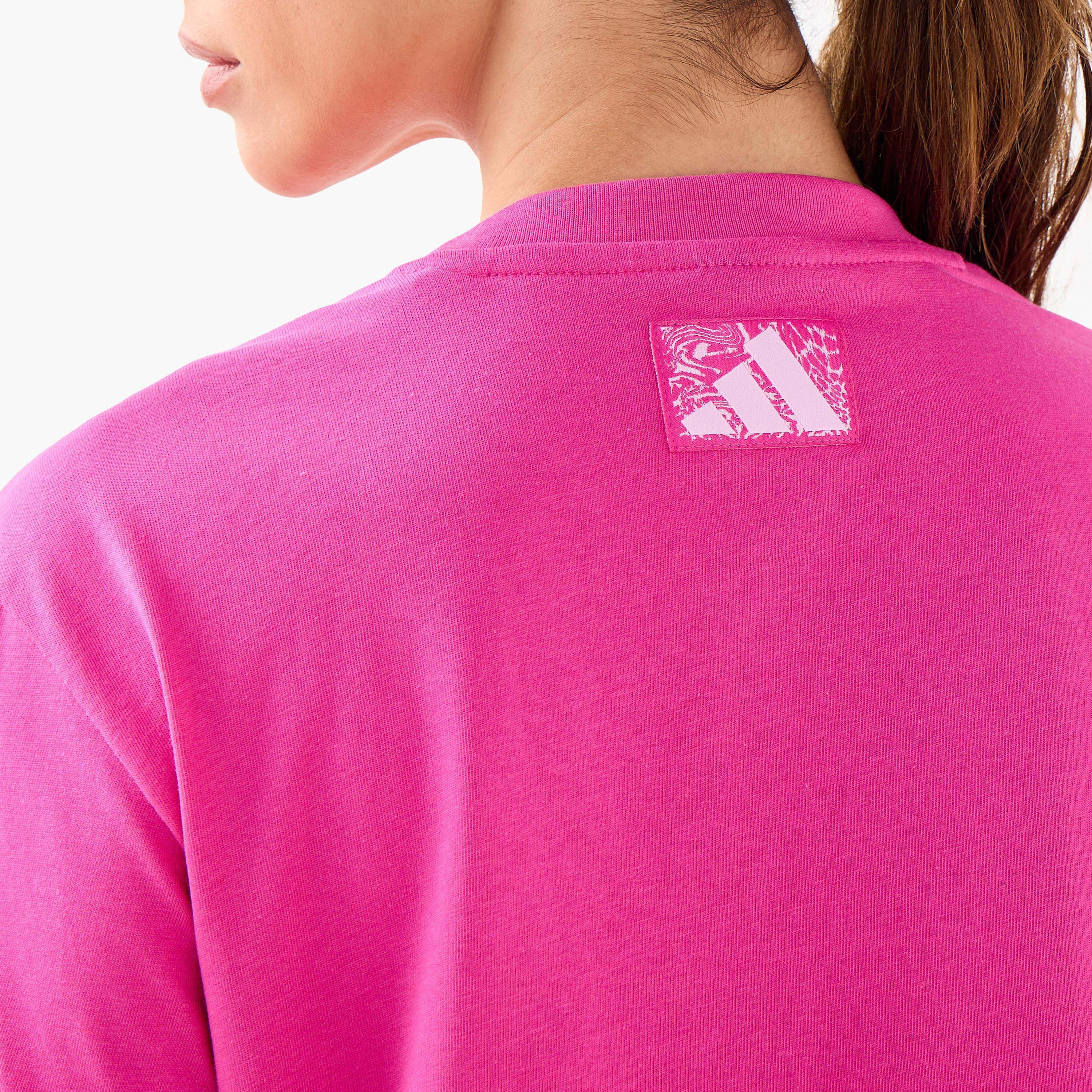 أديداس - تي شيرت برسومات مموهة - للنساء-sports-women-clothing-tshirtsandvests-image-5