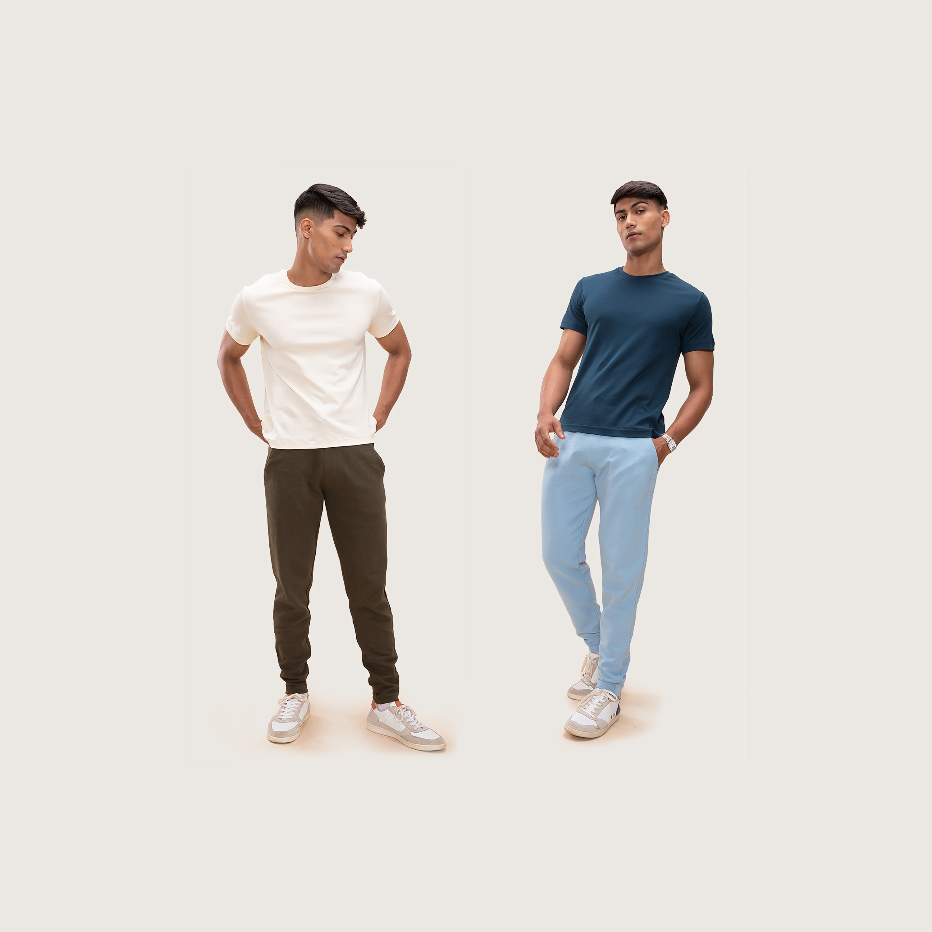 Damensch Pack of 2 Plain Mid-Rise Drawstring Joggers-men-clothing-bottoms-joggers-image-2