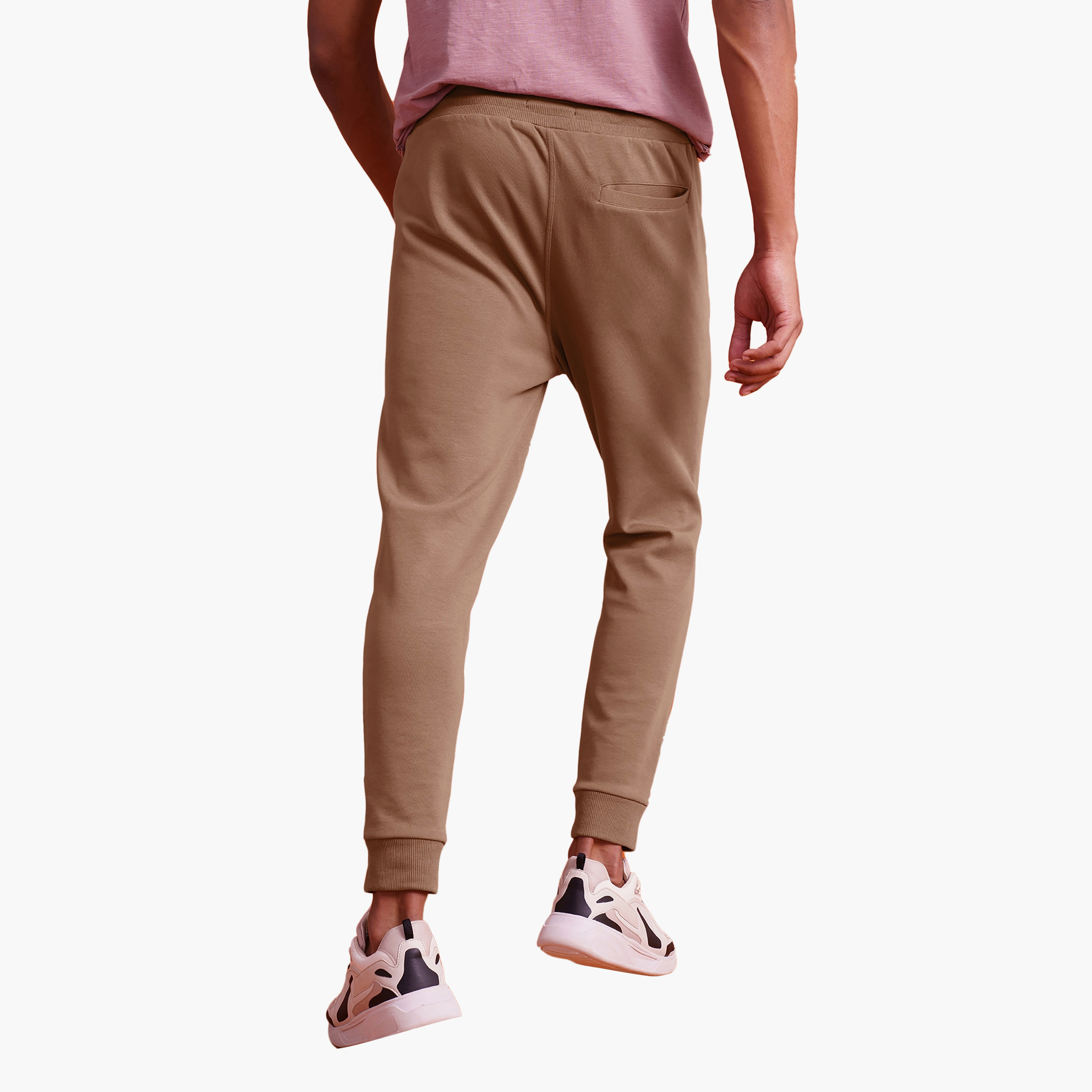 جوغر برباط عادي بمنتصف الارتفاع من دامنش-men-clothing-bottoms-joggers-image-7