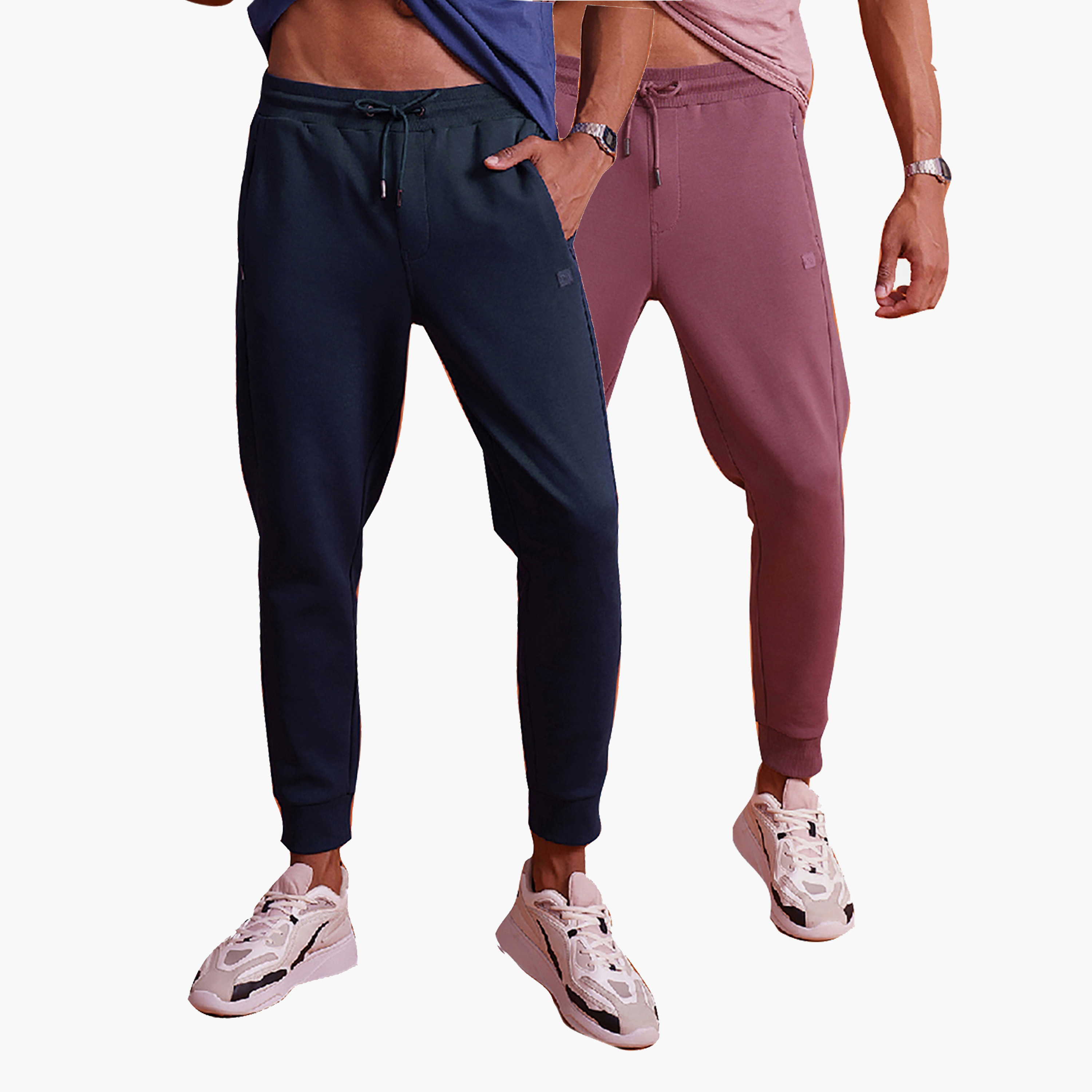 حزمة من 2 جوعرز بمتوسط الارتفاع سادة من دامنش-men-clothing-bottoms-joggers-image-7
