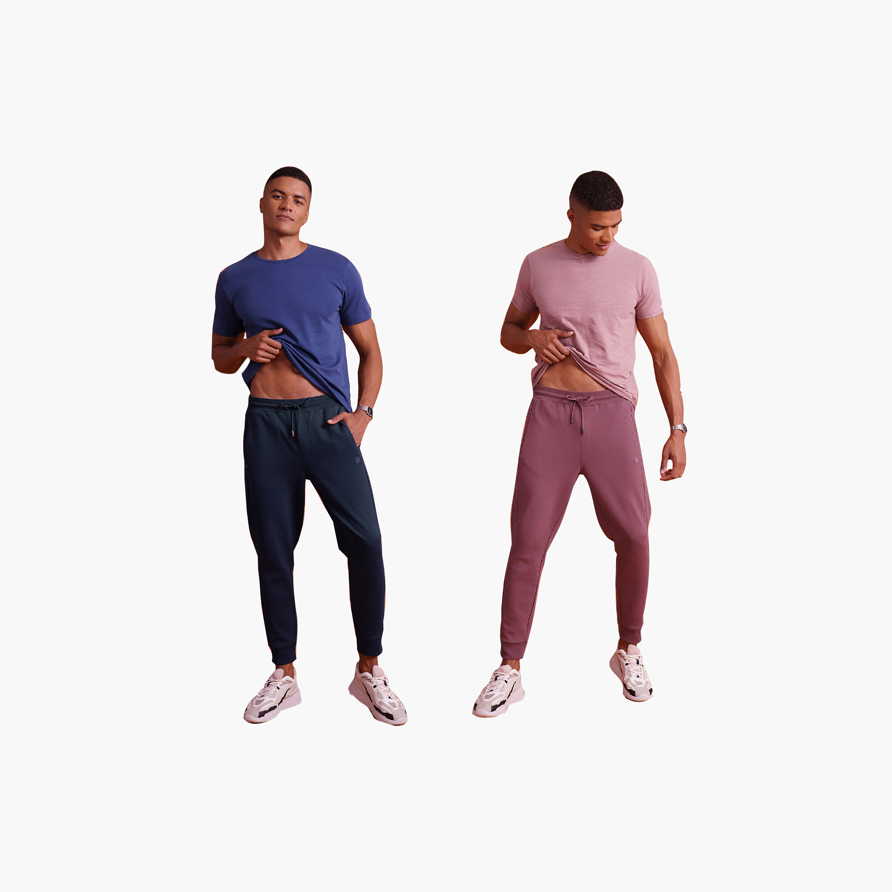 حزمة من 2 جوعرز بمتوسط الارتفاع سادة من دامنش-men-clothing-bottoms-joggers-image-8