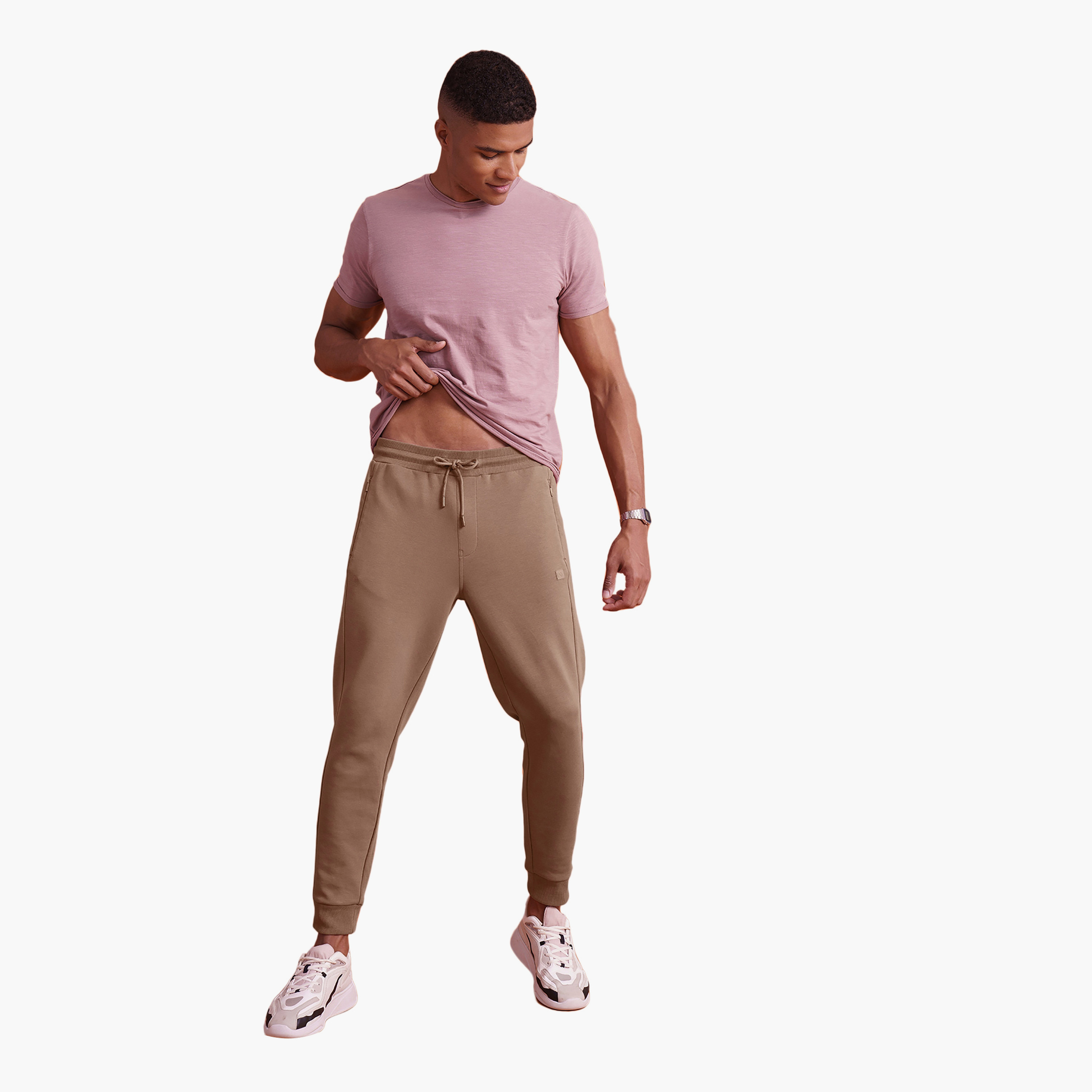 Damensch Pack of 2 Plain Mid-Rise Drawstring Joggers-men-clothing-bottoms-joggers-image-4