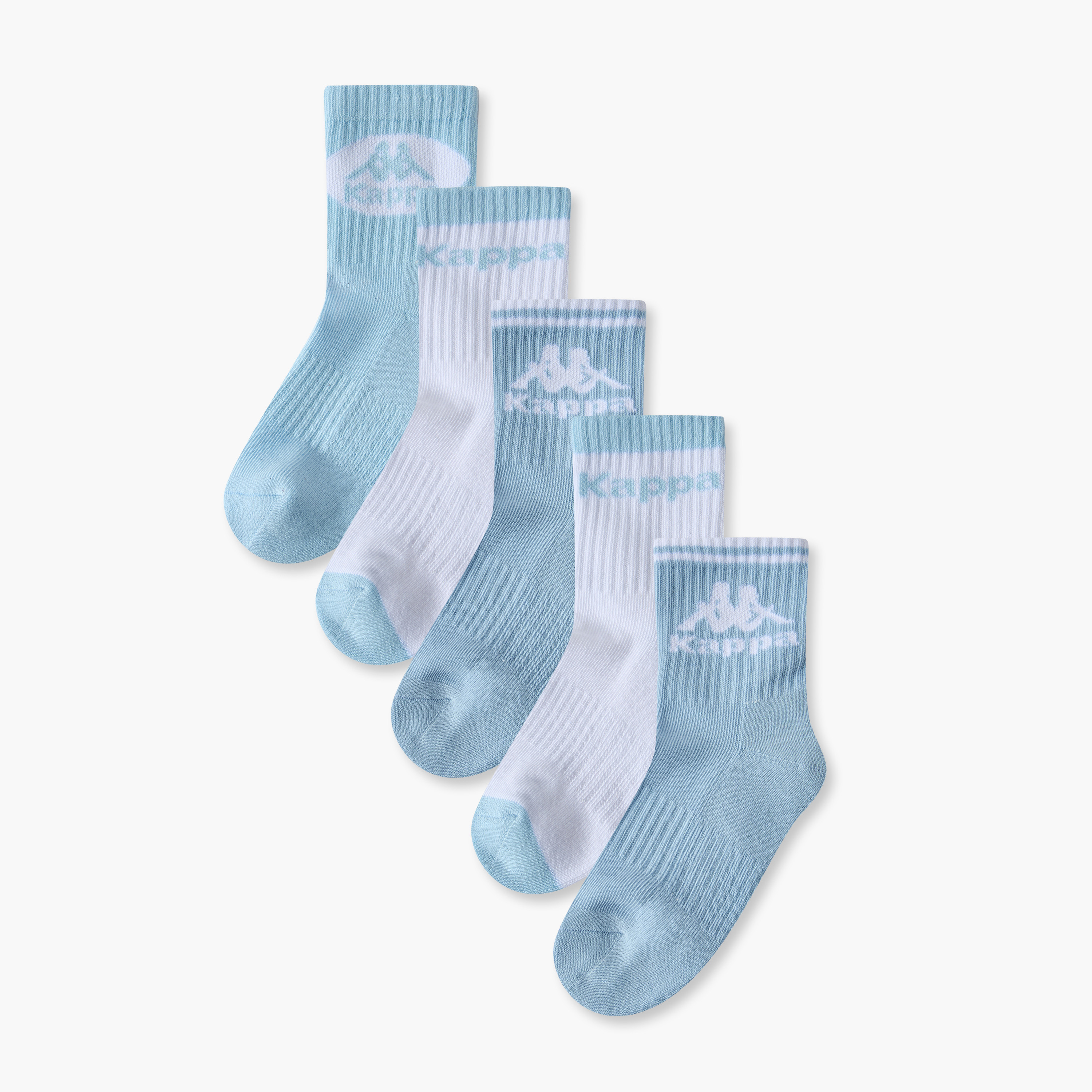 Pack of 5 Kappa Girls Crew Length Sports Socks-girls-accessories-socks-image-1