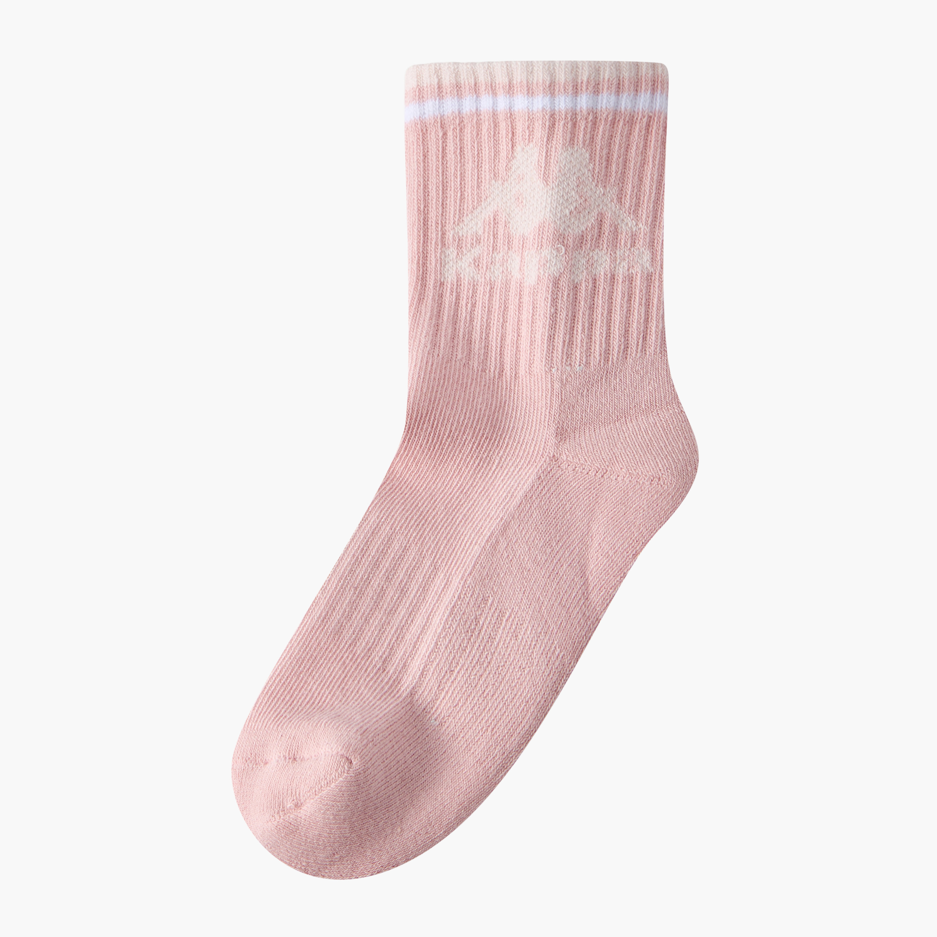 Pack of 5 Kappa Girls Crew Length Sports Socks with Logo Print-girls-accessories-socks-image-2