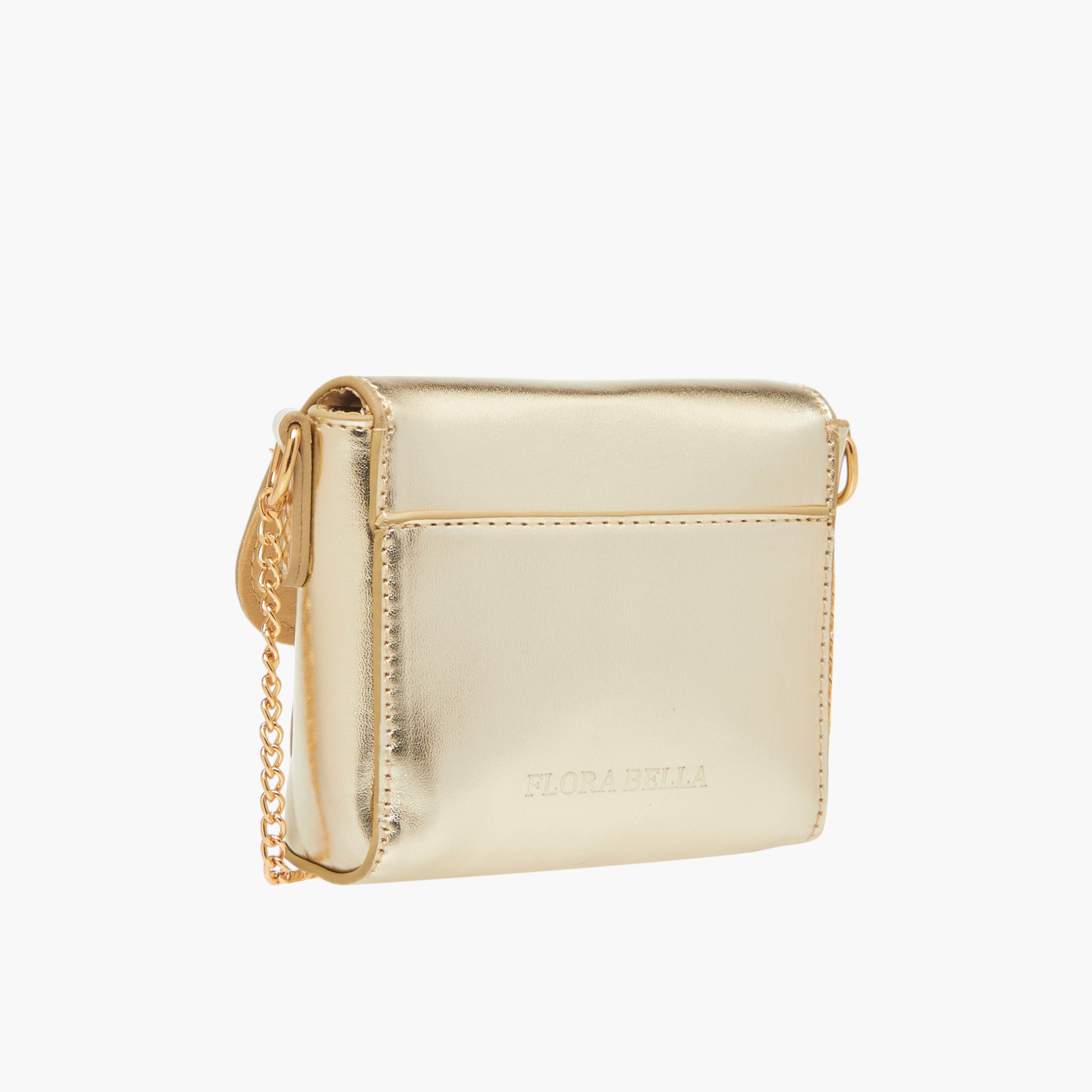 شنطة كروس بودي بحزام سلسلة وزر إغلاق وزينة فراشة من فلورا بيلا-girls-accessories-bags-image-3