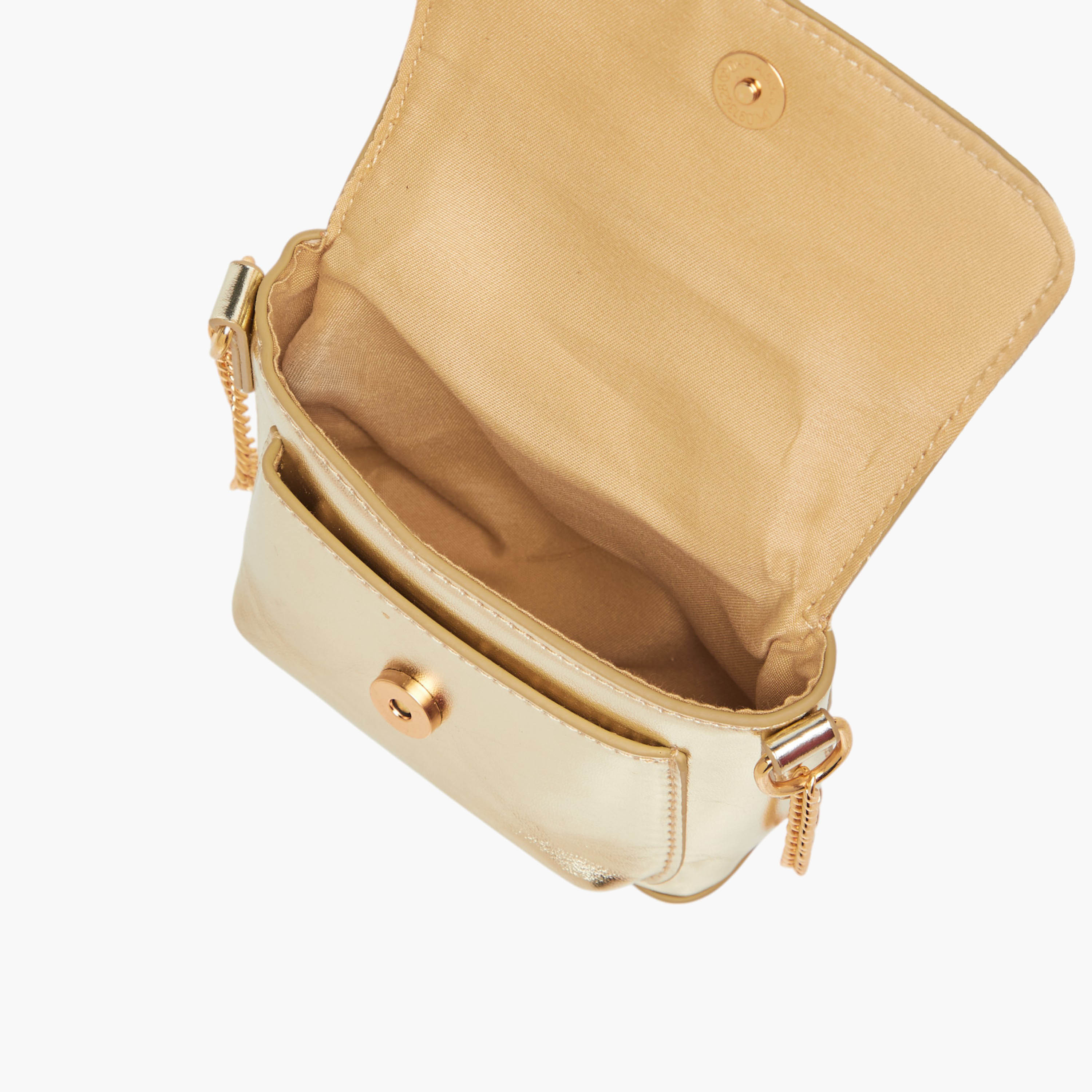 شنطة كروس بودي بحزام سلسلة وزر إغلاق وزينة فراشة من فلورا بيلا-girls-accessories-bags-image-6