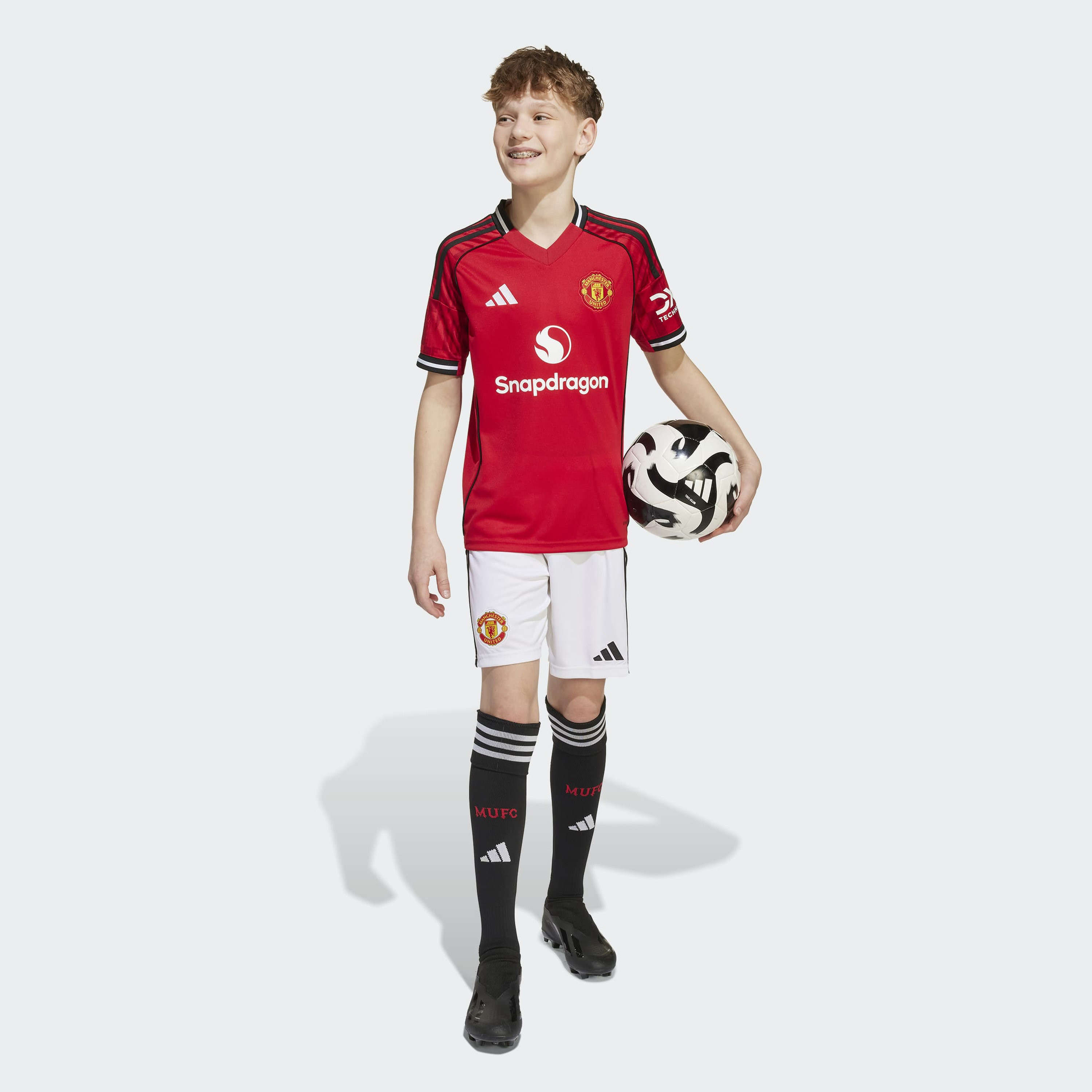 اديداس - قميص مانشستر يونايتد قصير الأكمام للأطفال-sports-boys-clothing-tops-image-2