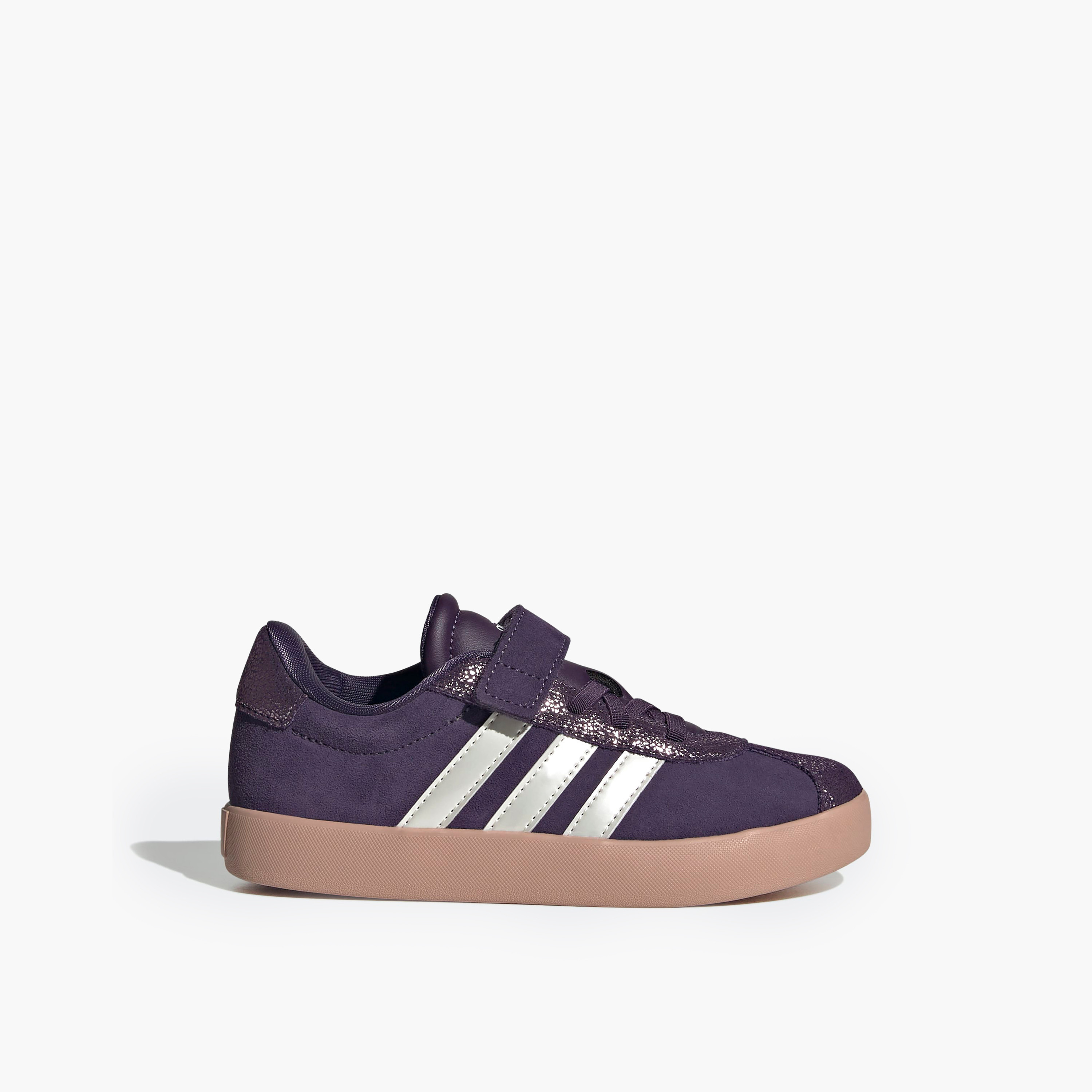 Adidas Girls VL COURT 3.0 EL C Panelled Hook & Loop Ankle Sneakers-girls-shoes-sneakers-image-2