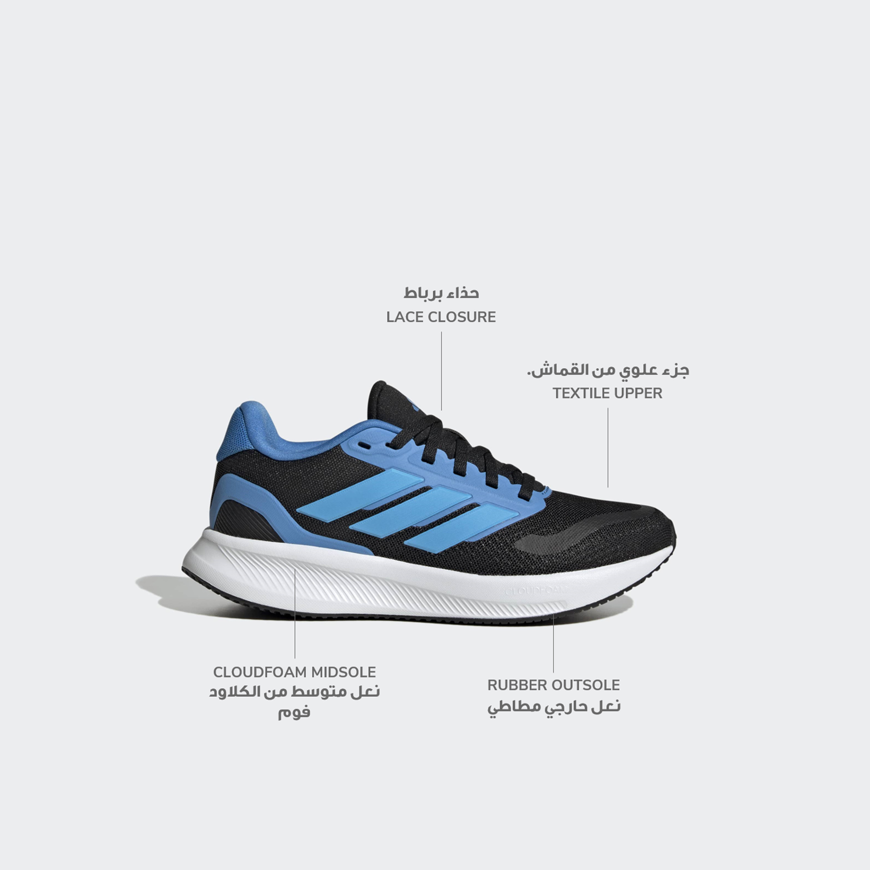 Adidas Boys Runfalcon 5 Lace-Up Running Shoes-boys-shoes-sneakers-image-2