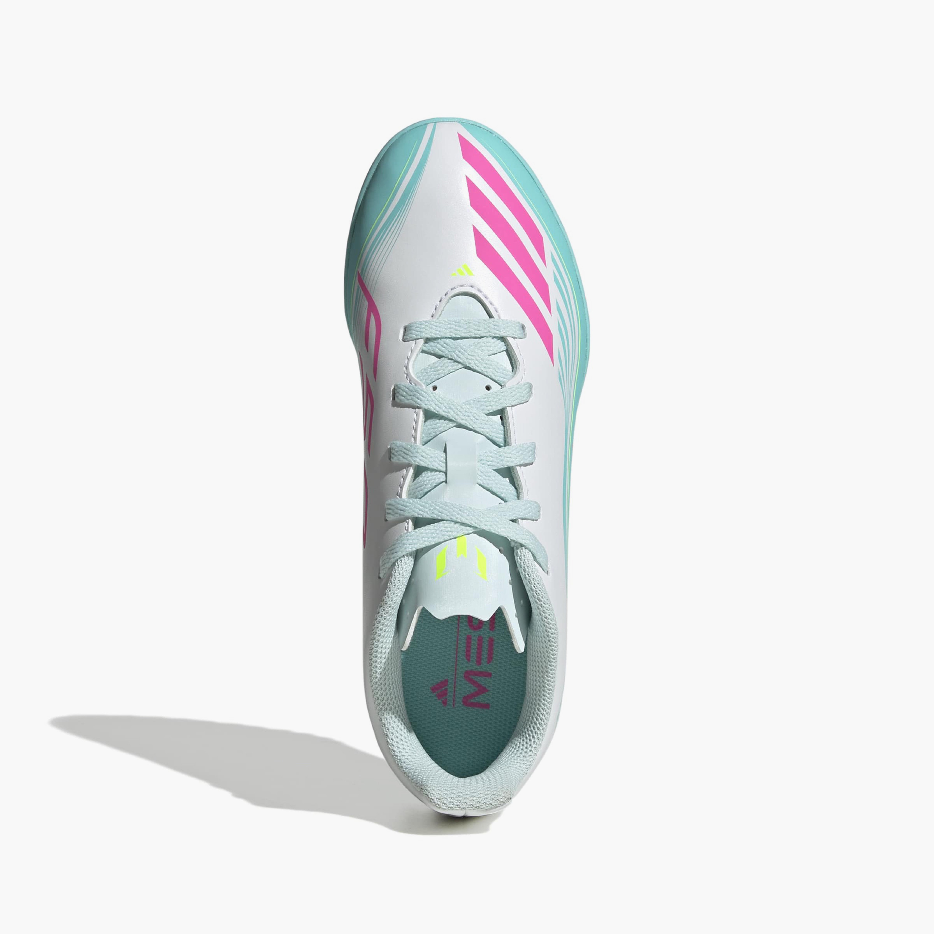 حذاء كرة قدم برباط لملعب النجيلة الصناعية ميسي كلوب F50 للأولاد TF من أديداس-sports-boys-shoes-image-3