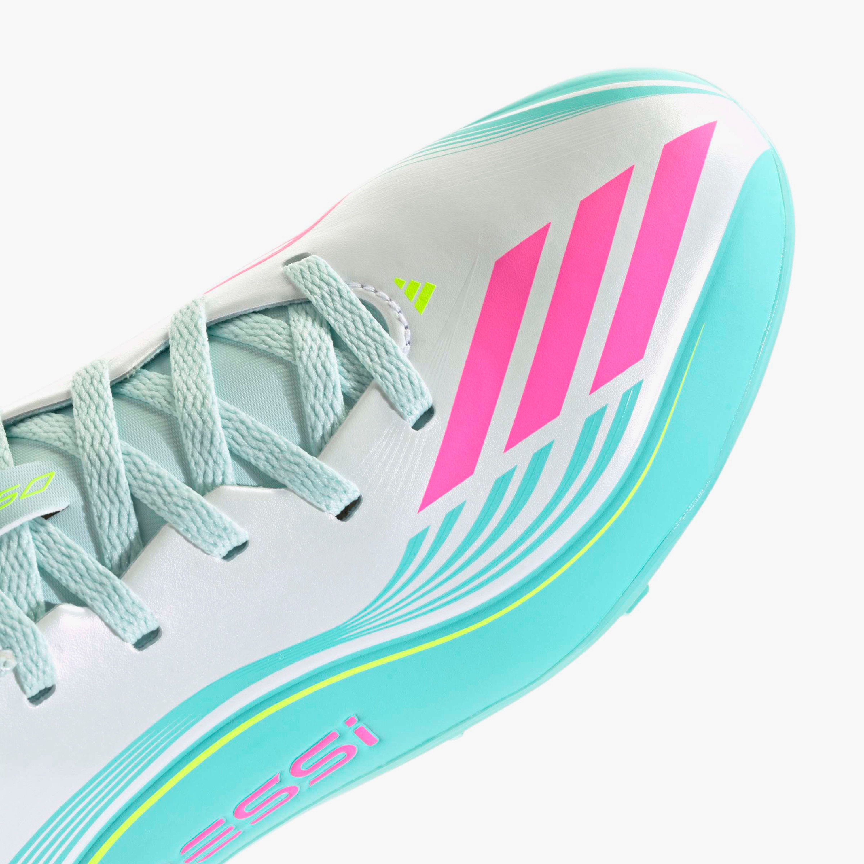 حذاء كرة قدم برباط لملعب النجيلة الصناعية ميسي كلوب F50 للأولاد TF من أديداس-sports-boys-shoes-image-7