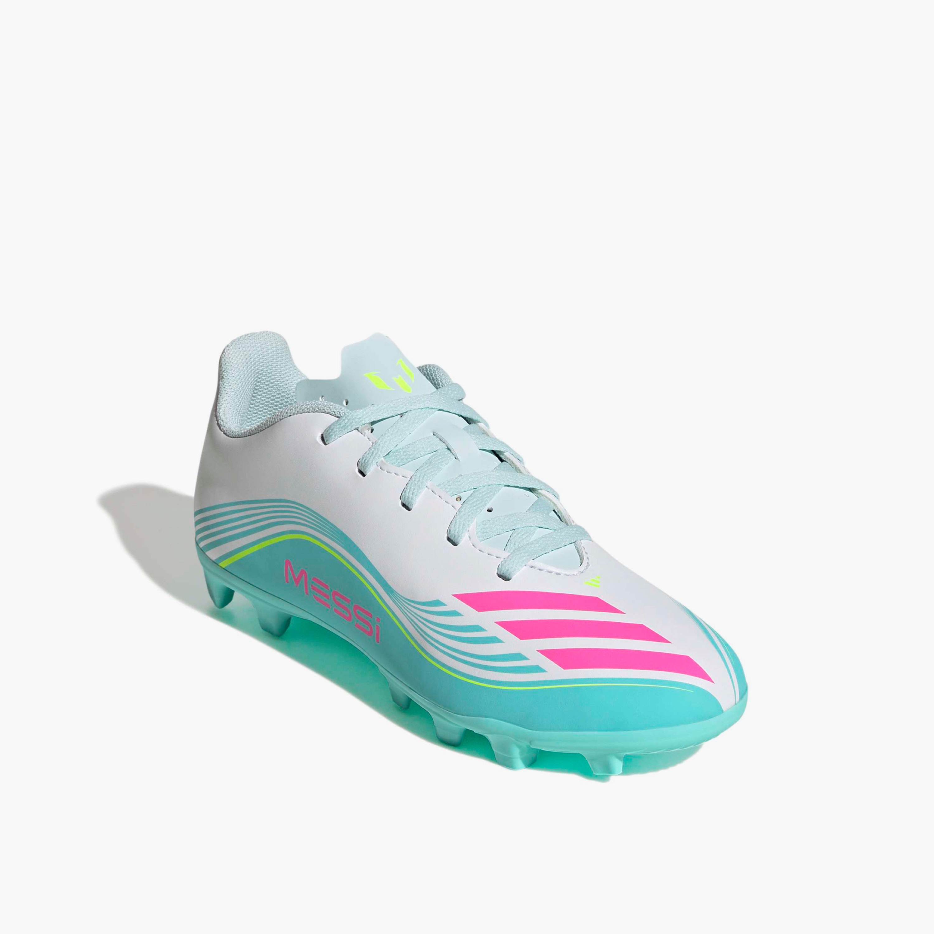 Adidas Boys F50 Messi Club FG/MG Lace-Up Football Firm Ground Shoes-sports-gear-football-shoes-firmground-image-1