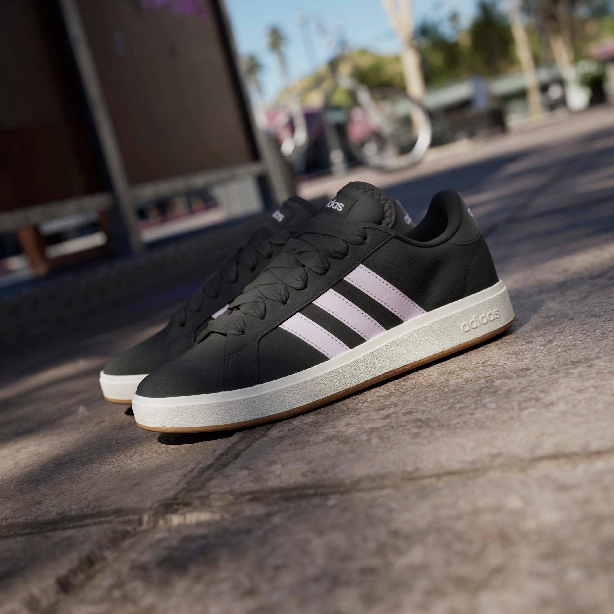 adidas Women's GRAND COURT BASE Lace-Up Sneakers - JQ3596-women-shoes-sneakers-image-8