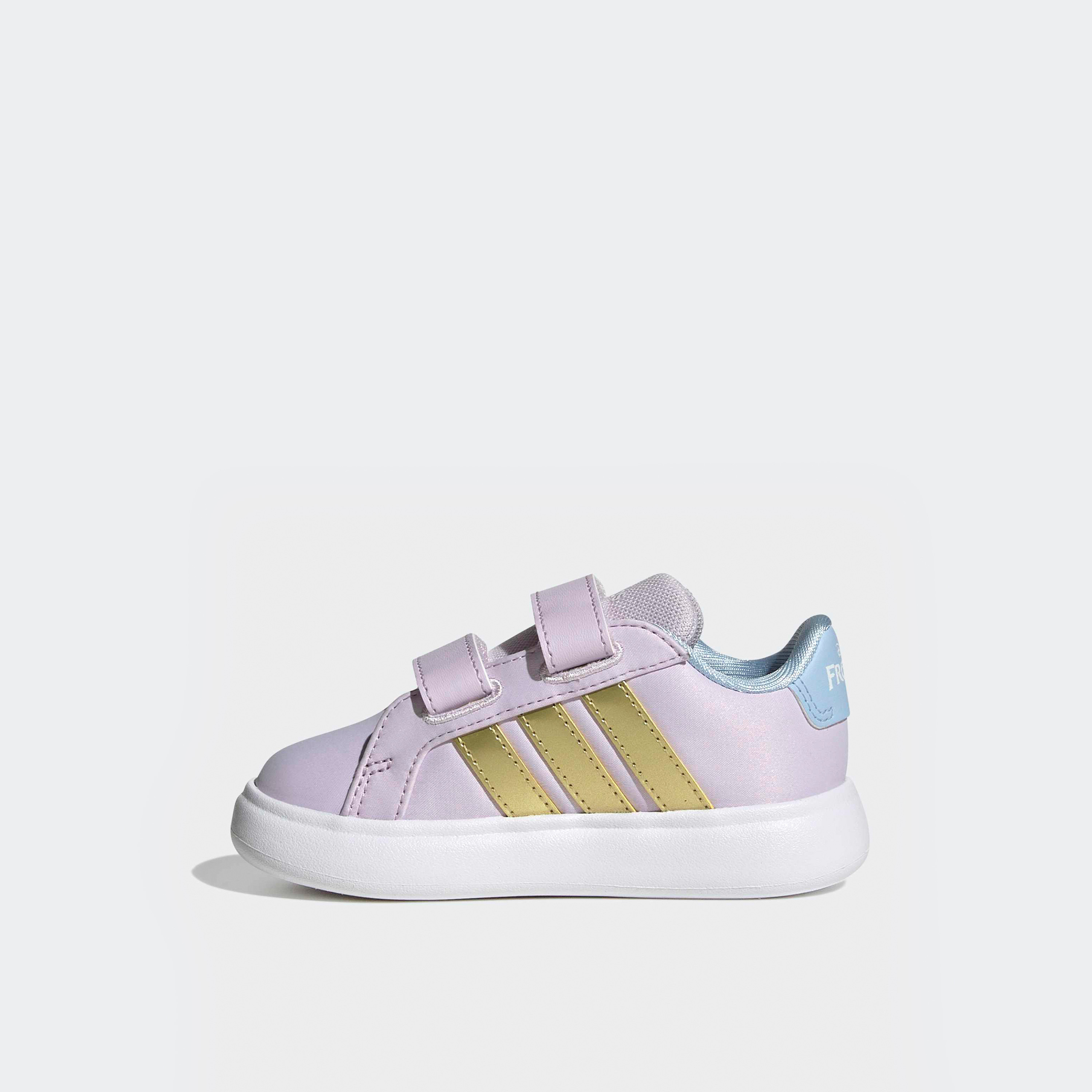 Adidas Grand Court Elsa Sneakers with Hook & Loop, Frozen-baby-girls-shoes-closedshoes-image-3