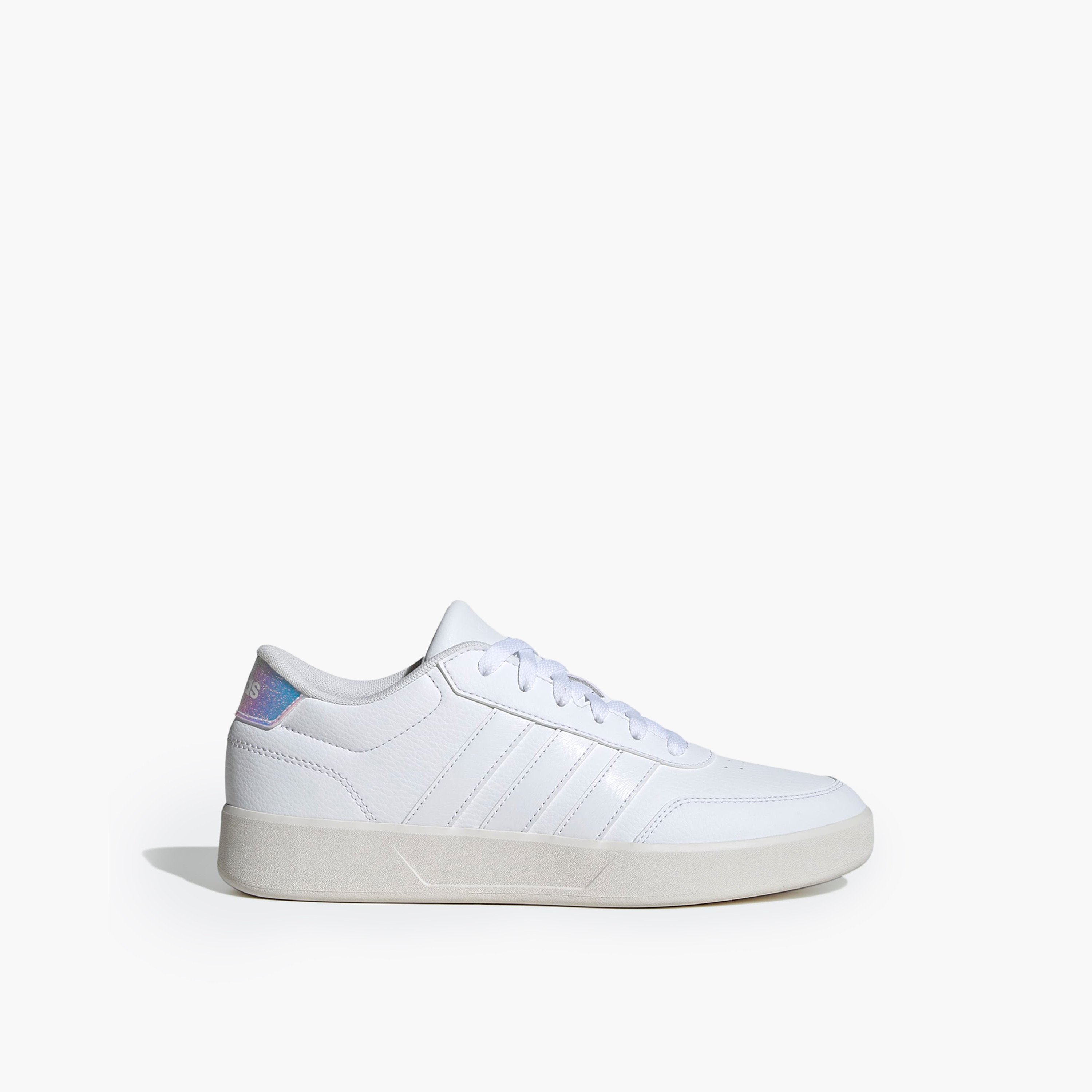 adidas Women BREAKNET 3.0 Perforated Lace-Up Sneakers-women-shoes-sneakers-image-2