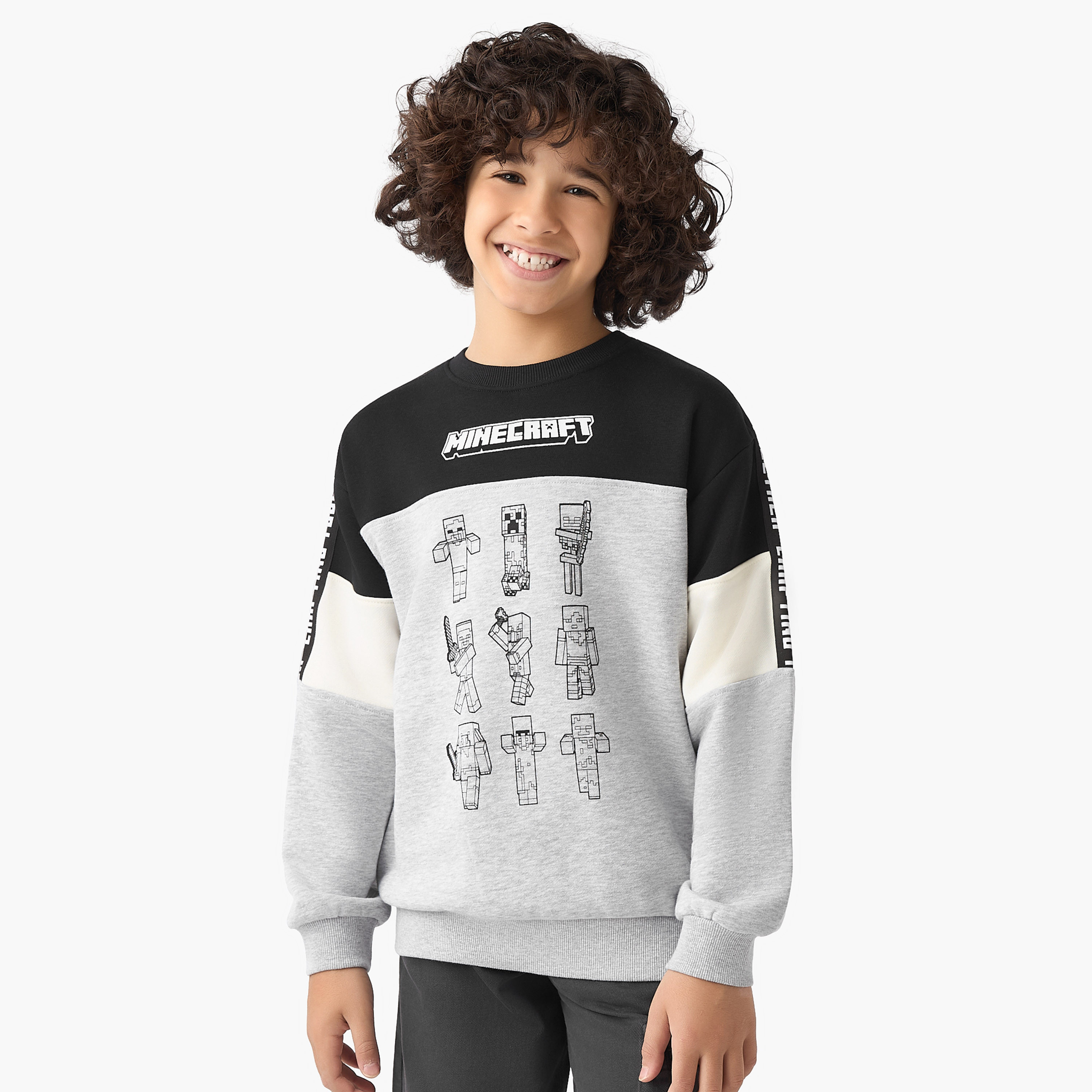 Minecraft Printed Sweatshirt-boys-clothing-sweatshirts-image-1