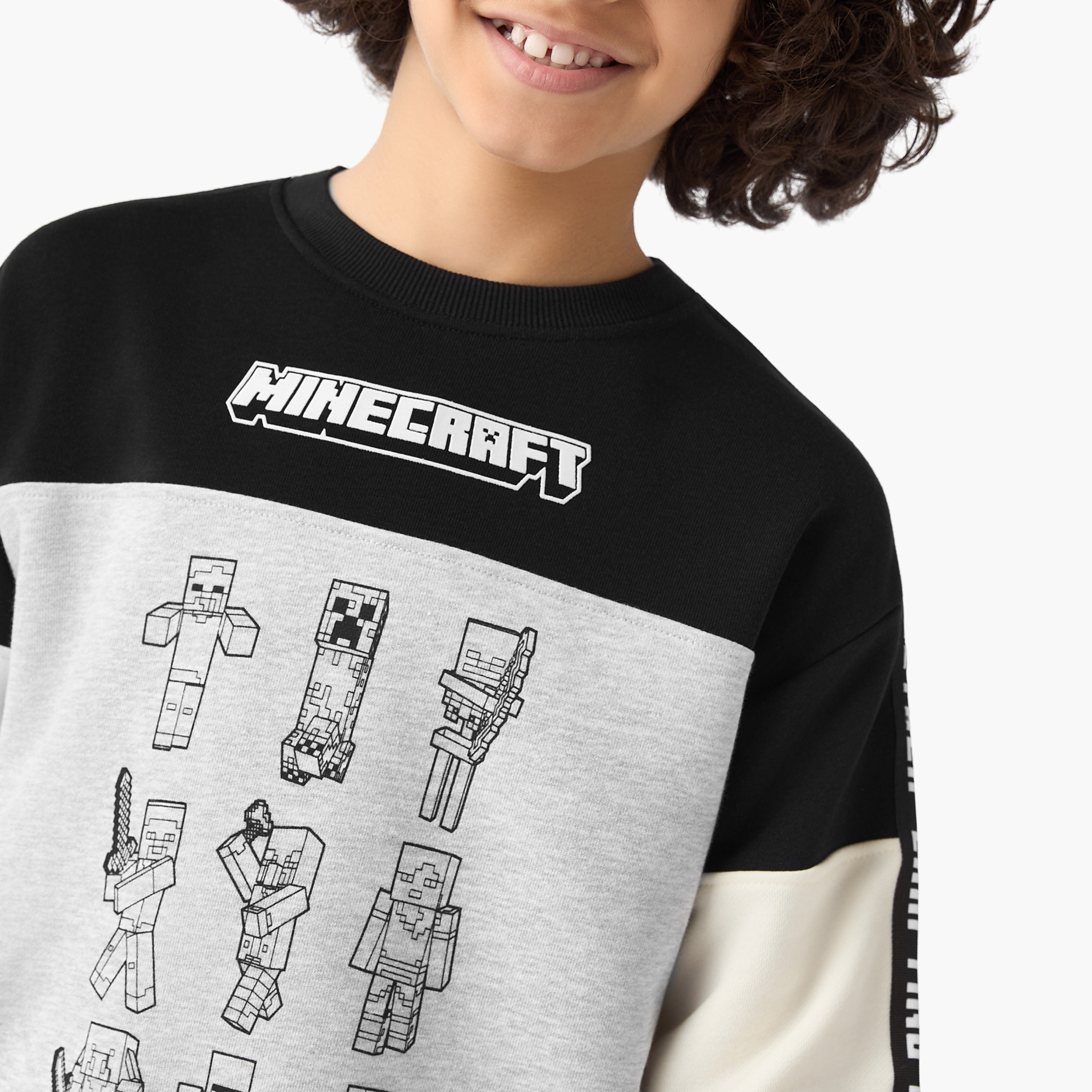Minecraft Printed Sweatshirt-boys-clothing-sweatshirts-image-4