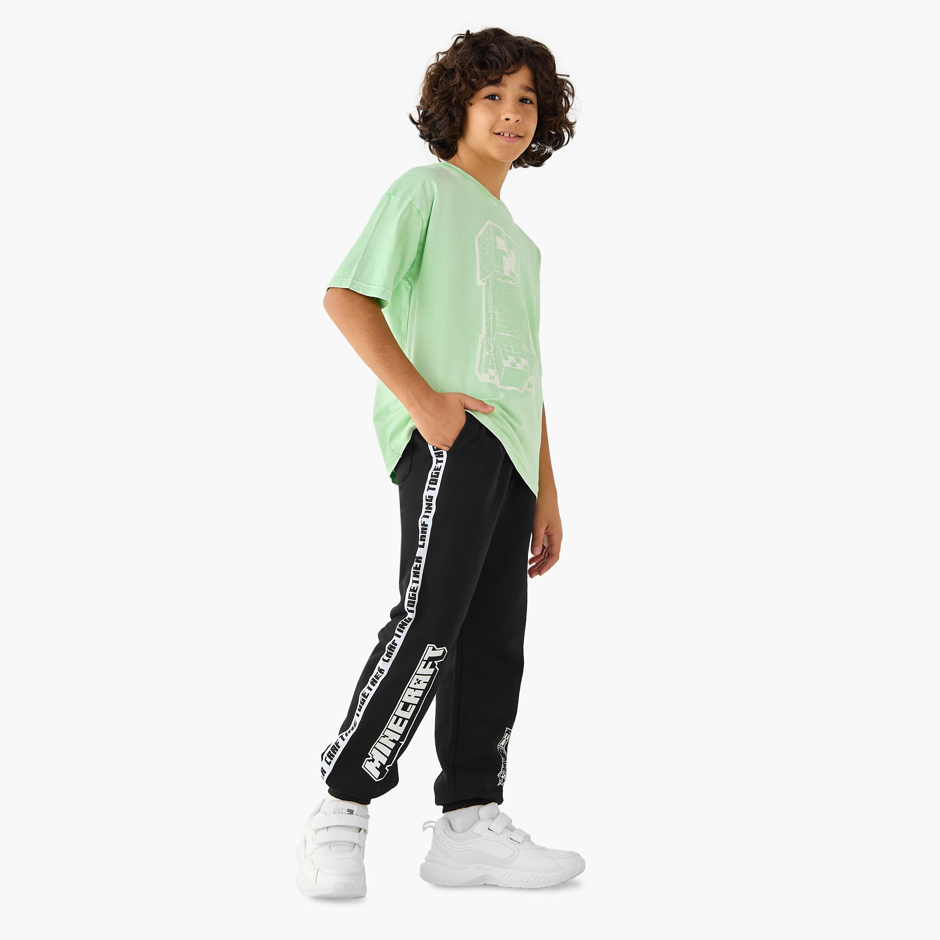Minecraft Printed Joggers with Pockets-boys-clothing-bottoms-joggersandtrackpants-image-2