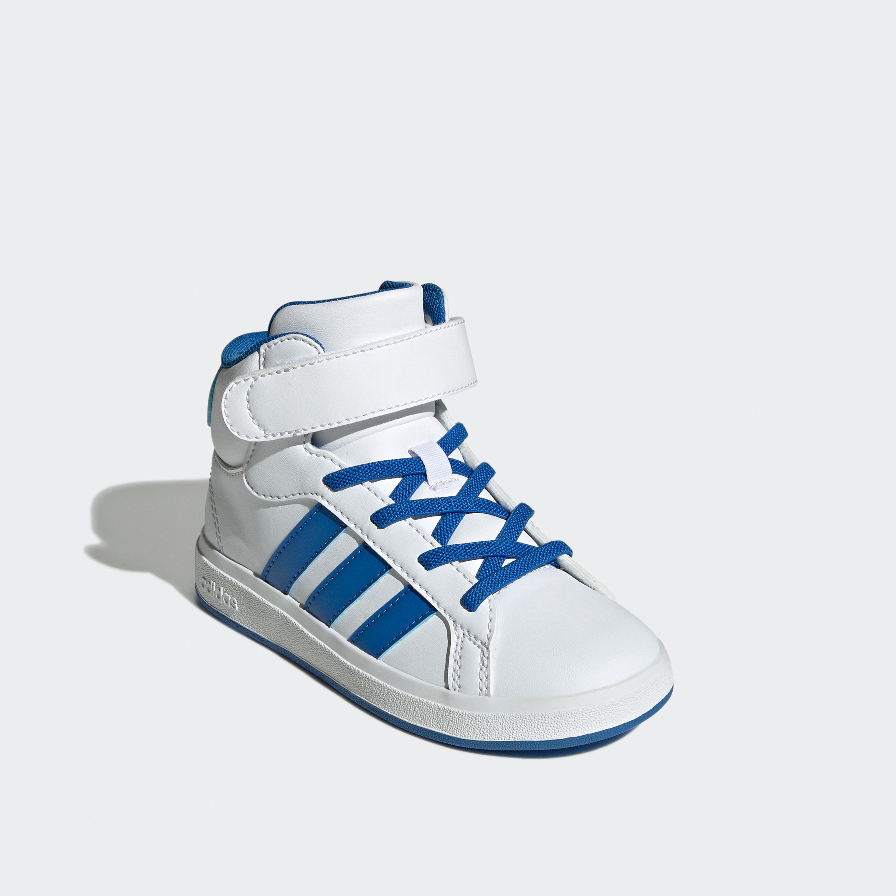 adidas Boys Grand Court Mid Hook & Loop Sneakers Durable Shoes-sports-boys-shoes-image-1