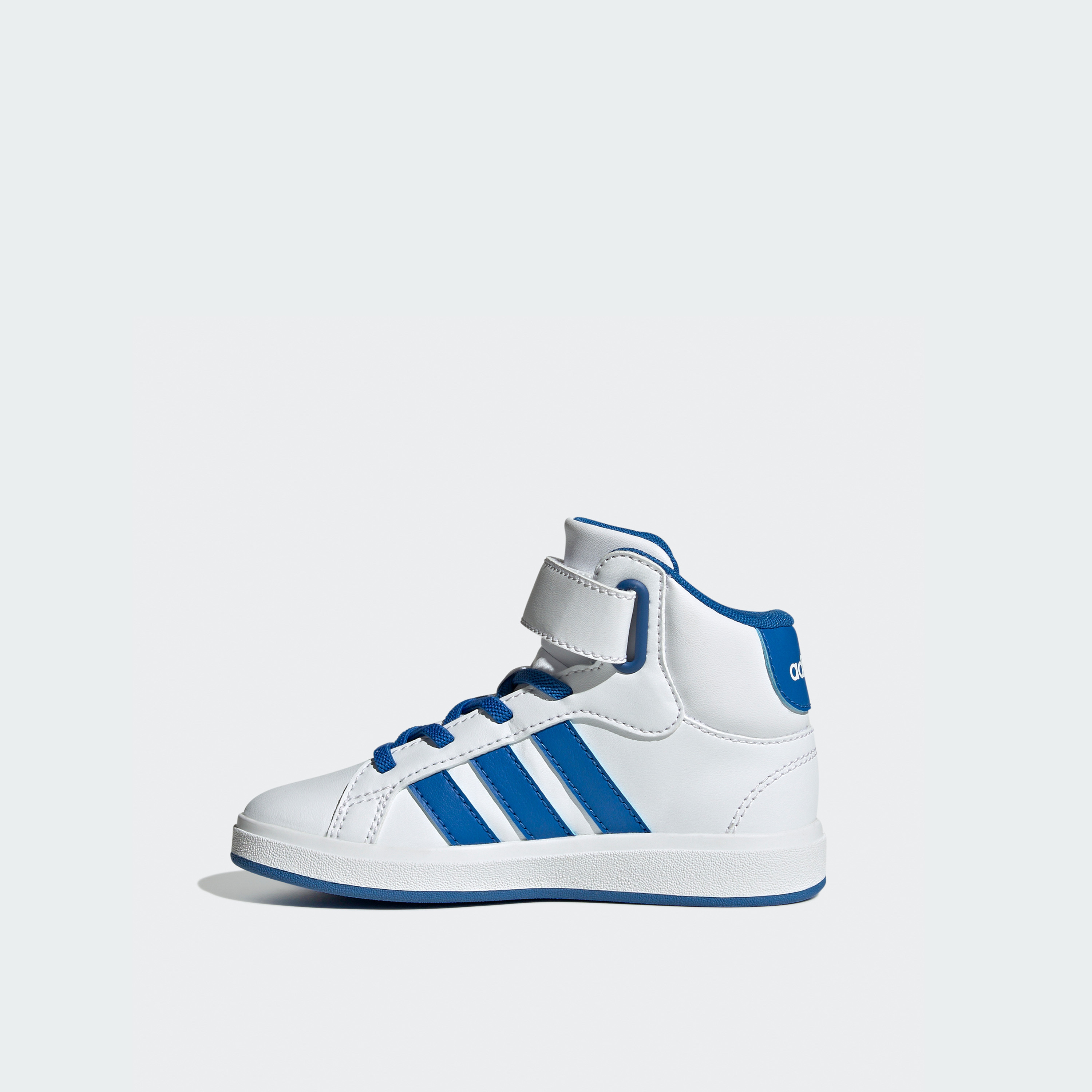 adidas Boys Grand Court Mid Hook & Loop Sneakers Durable Shoes-sports-boys-shoes-image-3