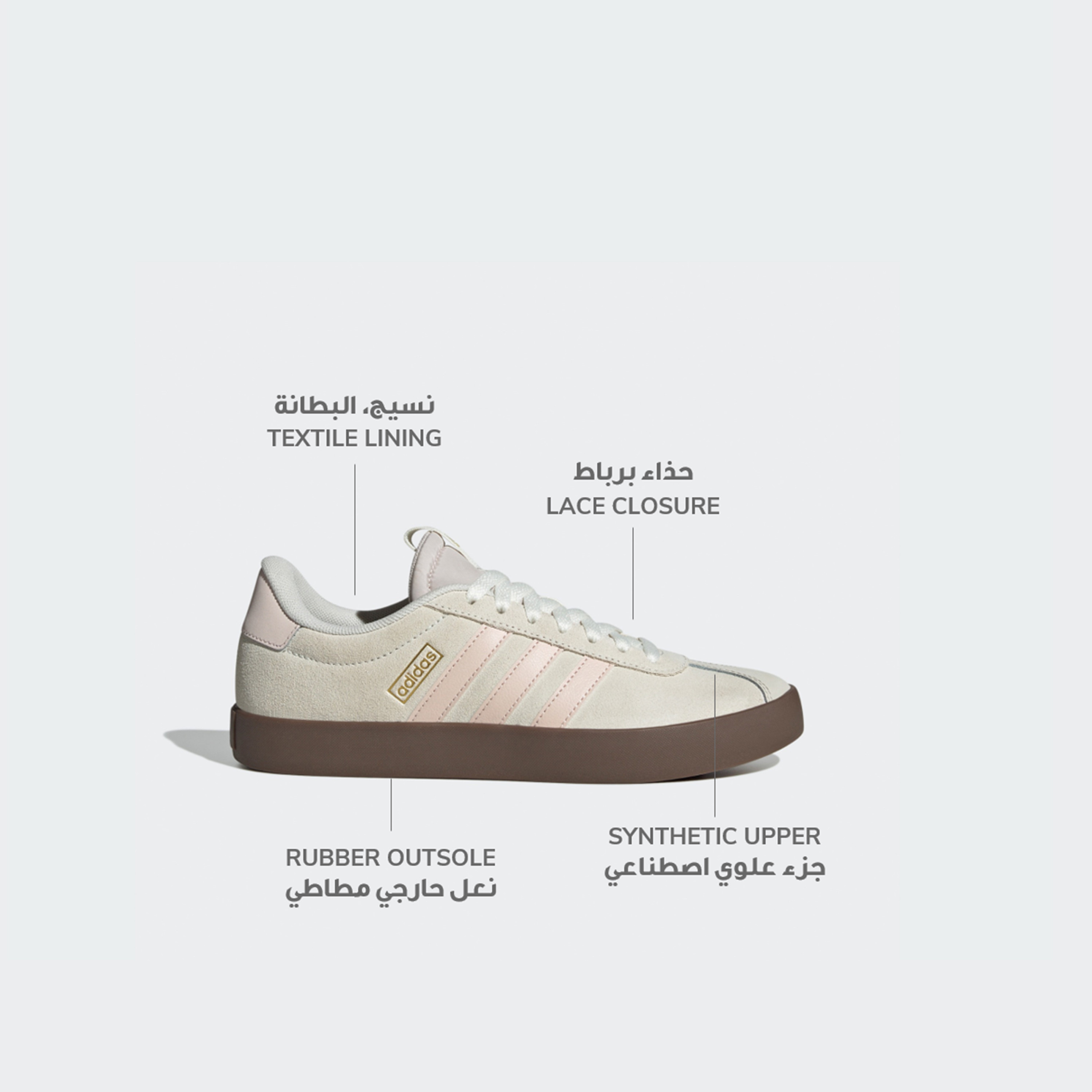 adidas Women's Lace-Up VL Court 3.0 Low Ankle Sneakers | OE-sports-women-shoes-image-10