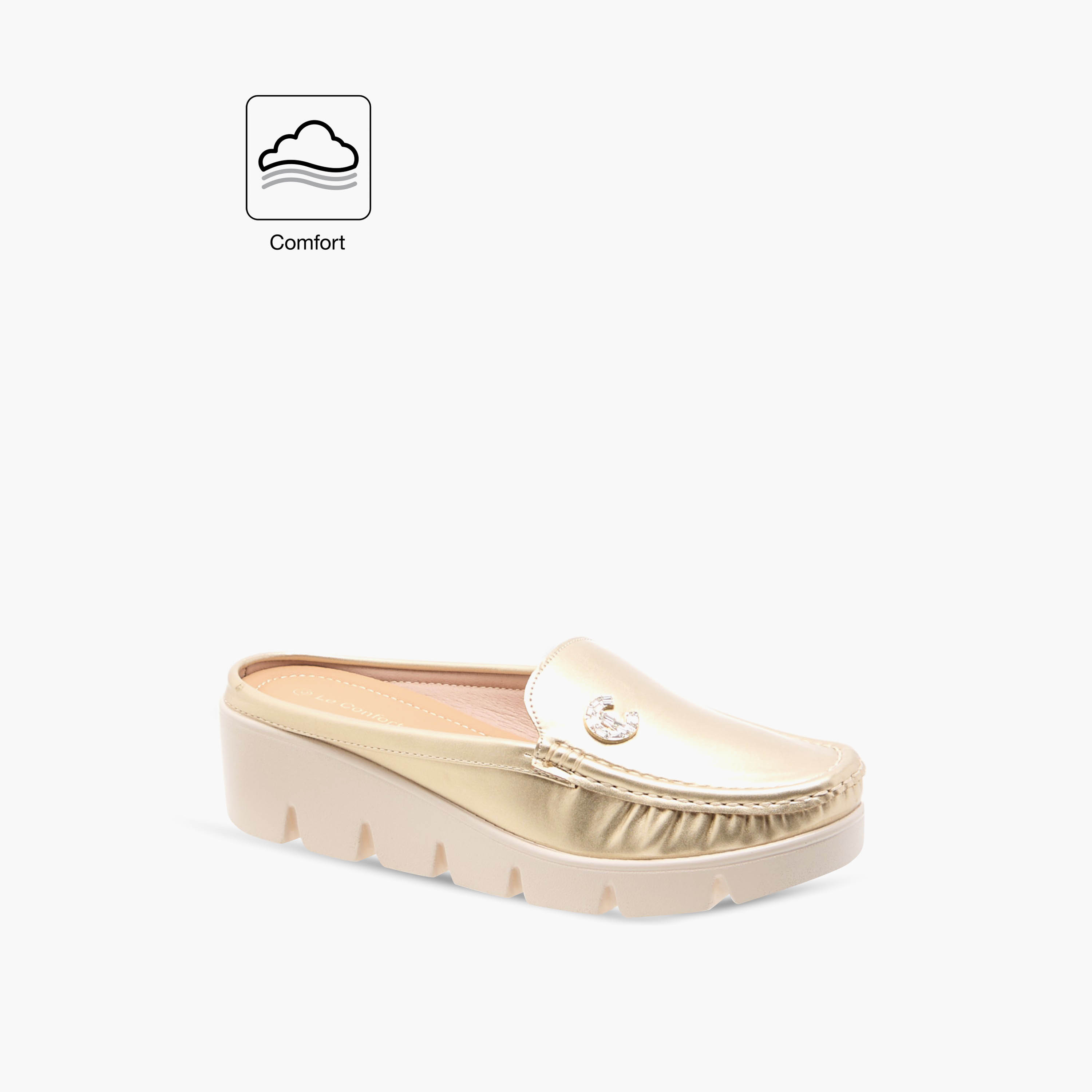Le Confort Logo Embellished Slip-On Comfort Loafers-women-shoes-loafersandmoccasins-image-2