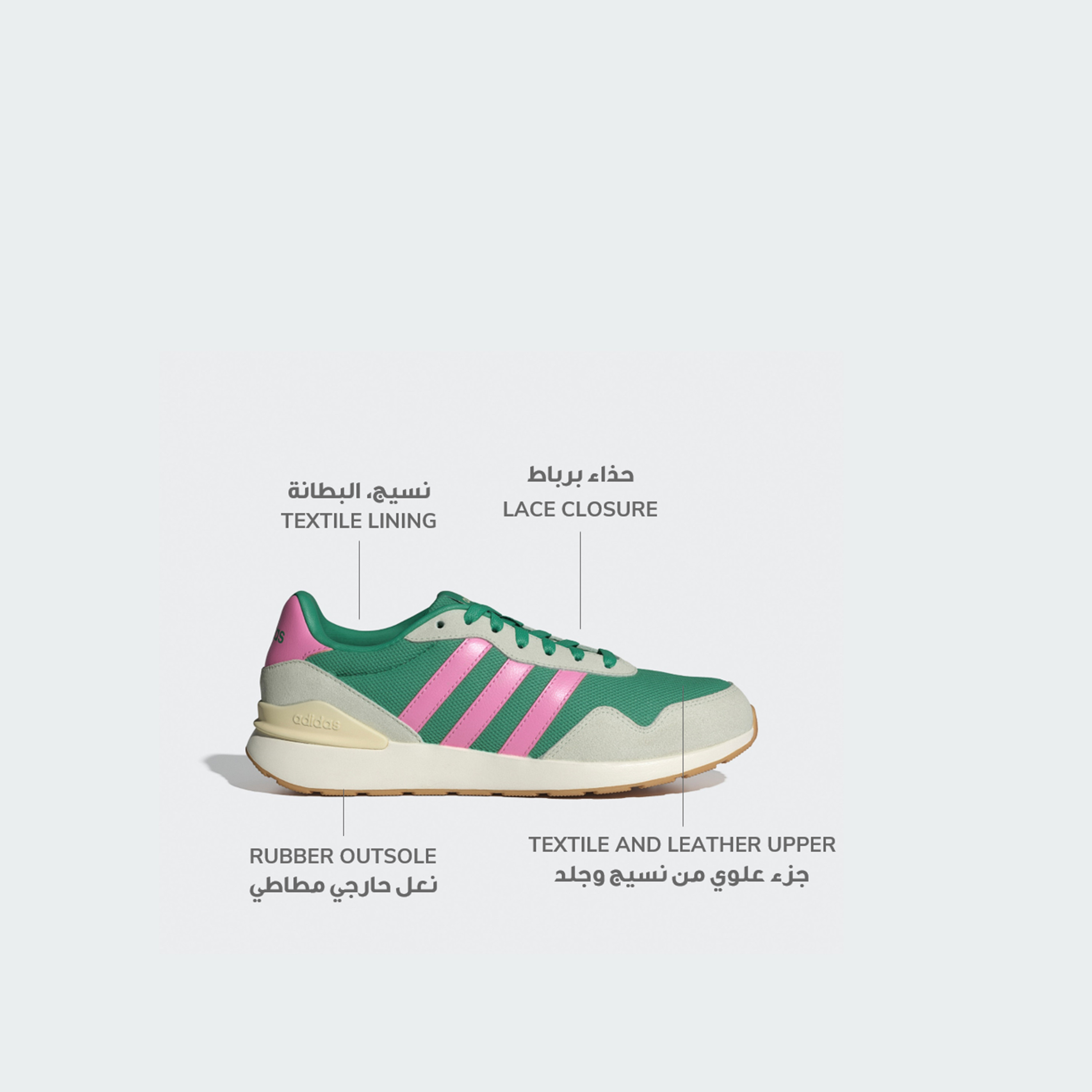 أديداس - حذاء رياضي نسائي برباط رن 60S 4.0 منخفض الكاحل | OE-women-shoes-sneakers-image-2