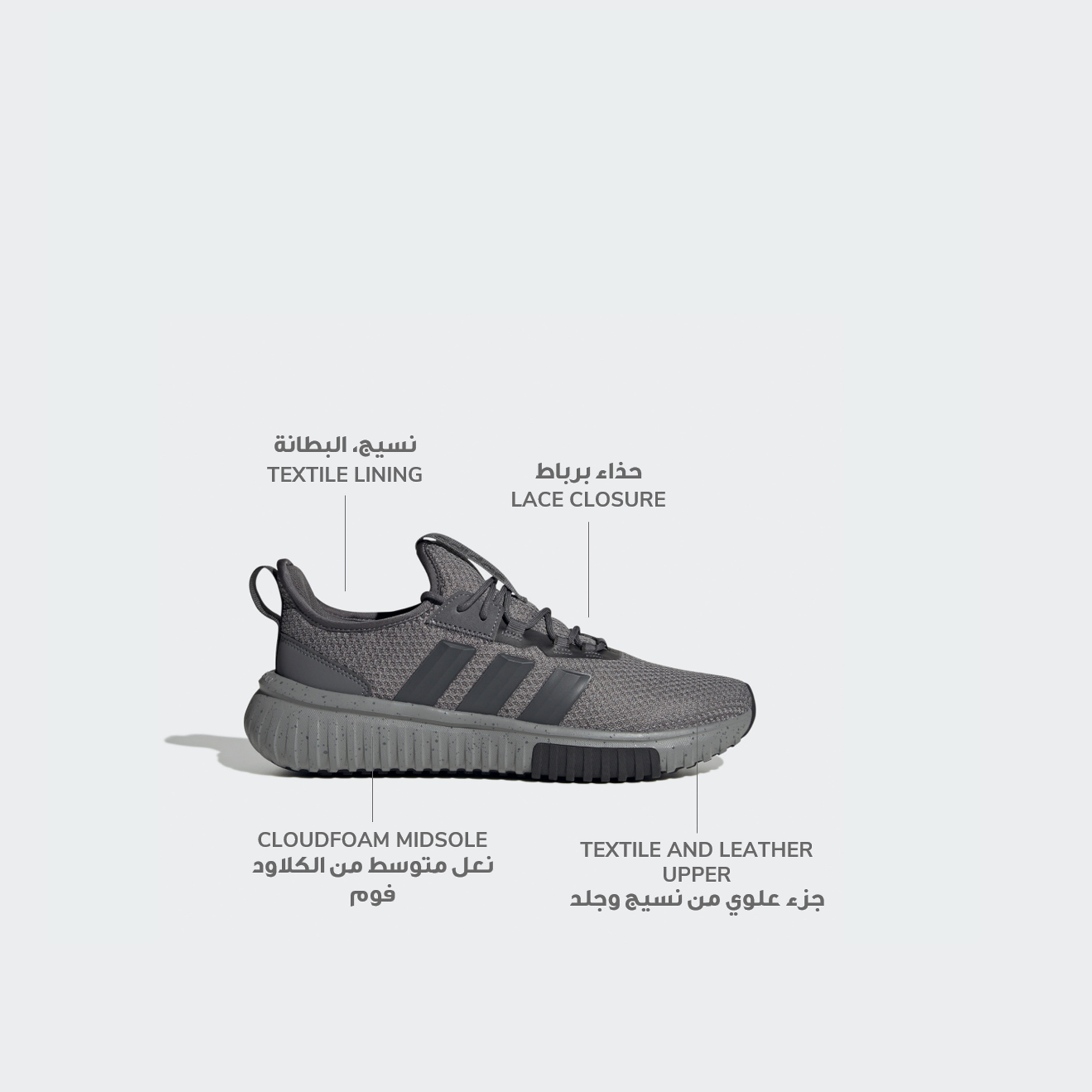 أديداس - حذاء رياضي رجالي كابتير 4.0 برباط وكاحل منخفض | OE-sports-men-shoes-image-2
