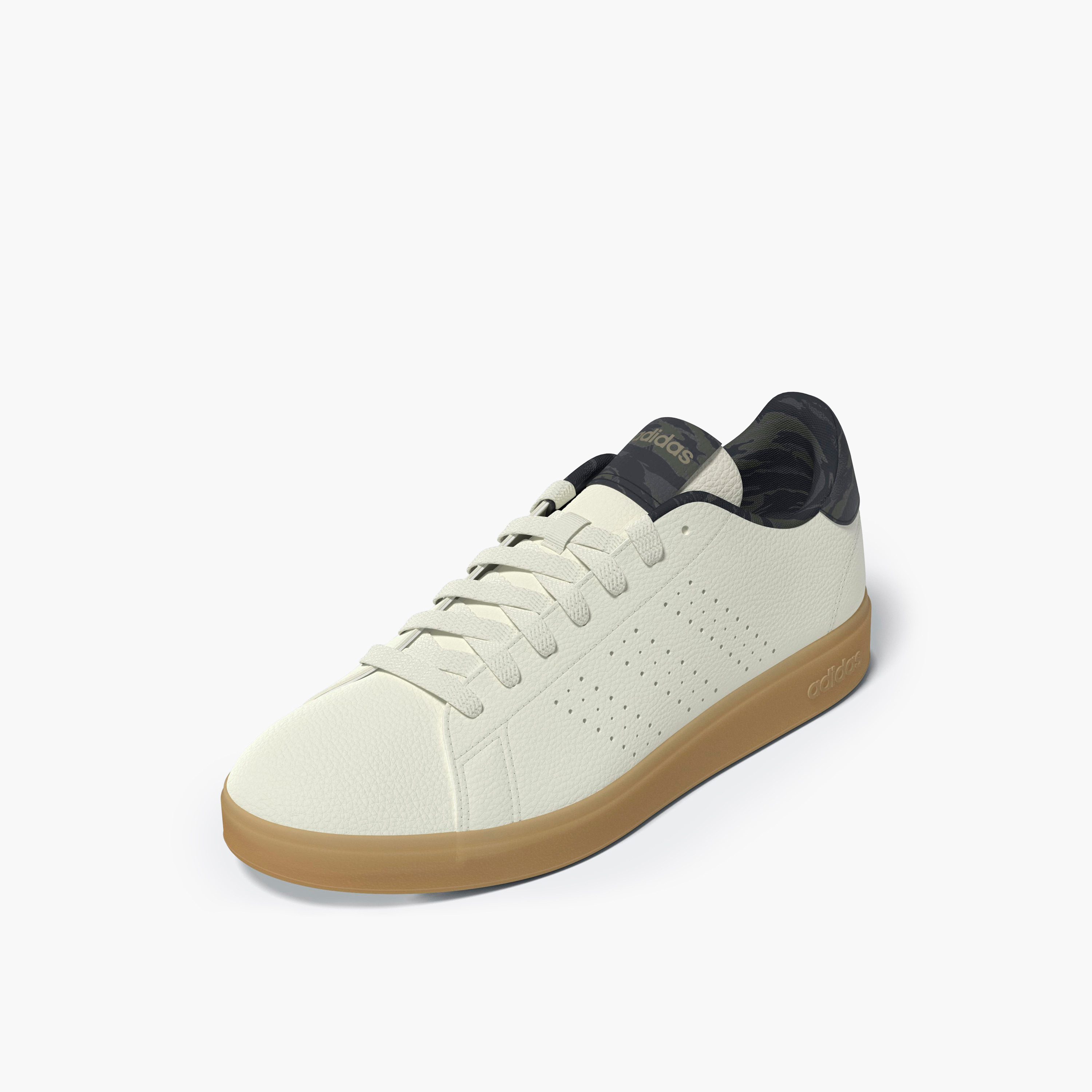 Adidas Men ADVANTAGE BASE 2.0 Perforated Lace-Up Sneakers-men-shoes-sneakers-image-2