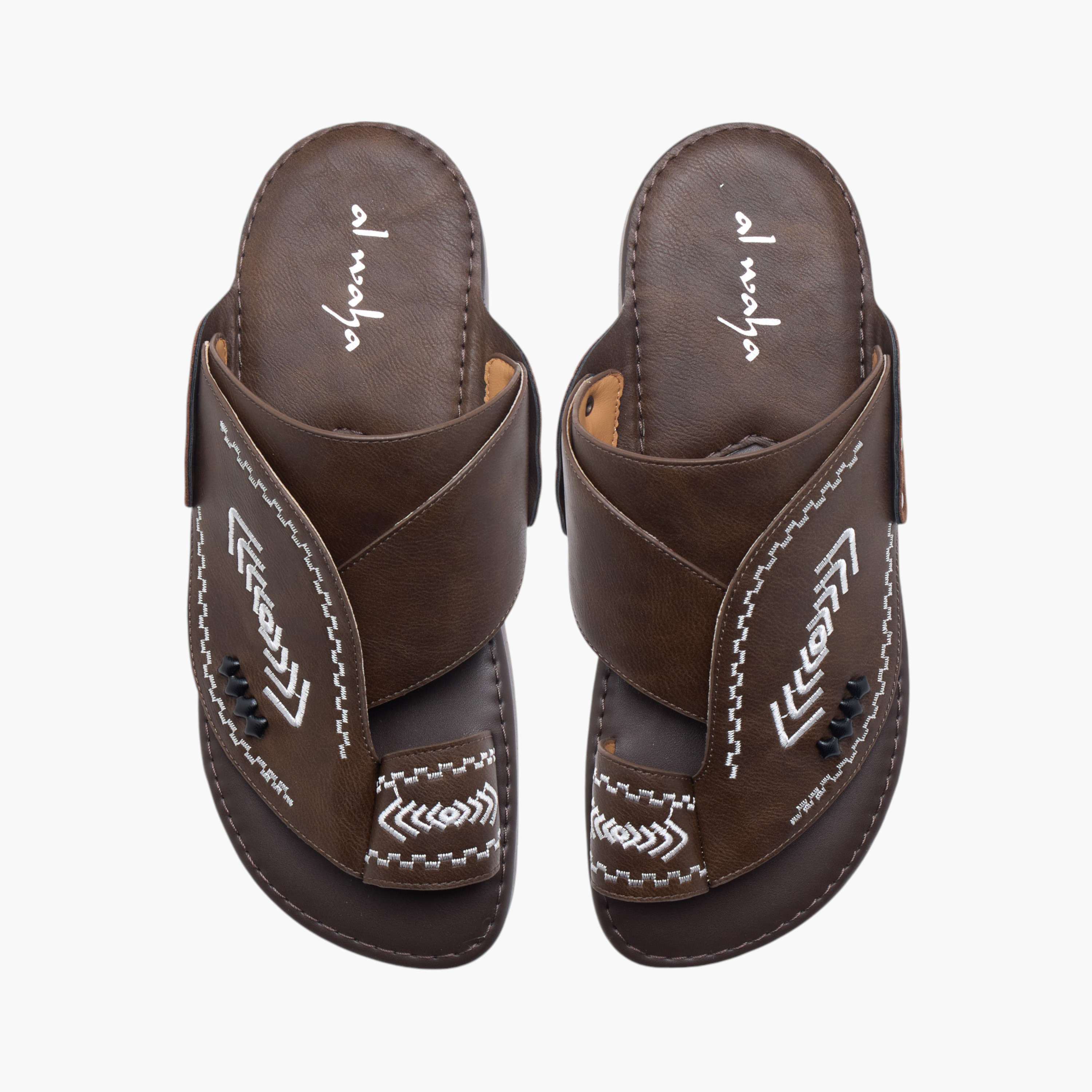 Al Waha Textured Slip-On Arabic Sandals-men-shoes-sandals-image-1