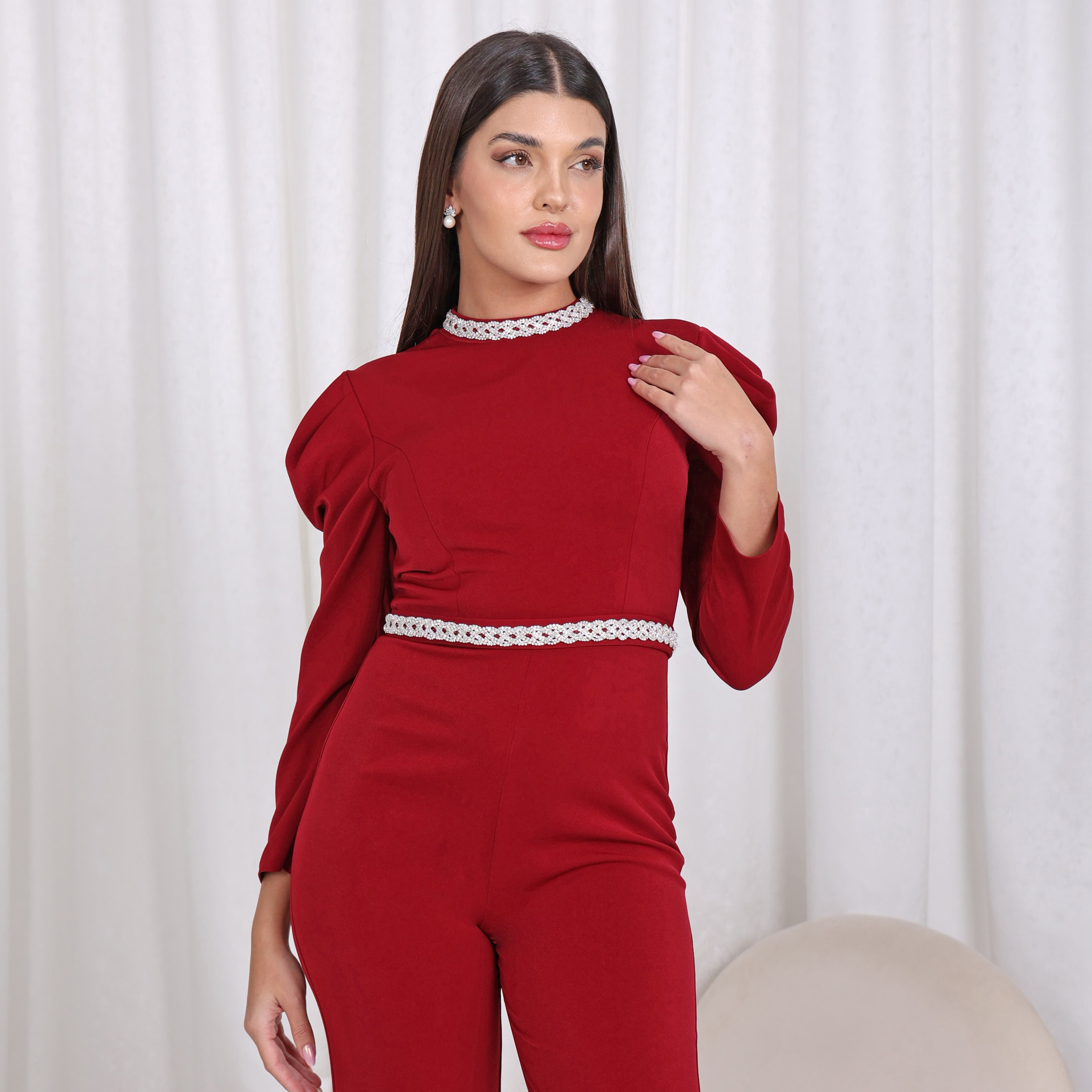 جمبسوت نسائي من أكاديا مزين بالرقبة من الكريب للسهرات-women-clothing-jumpsuits-image-14