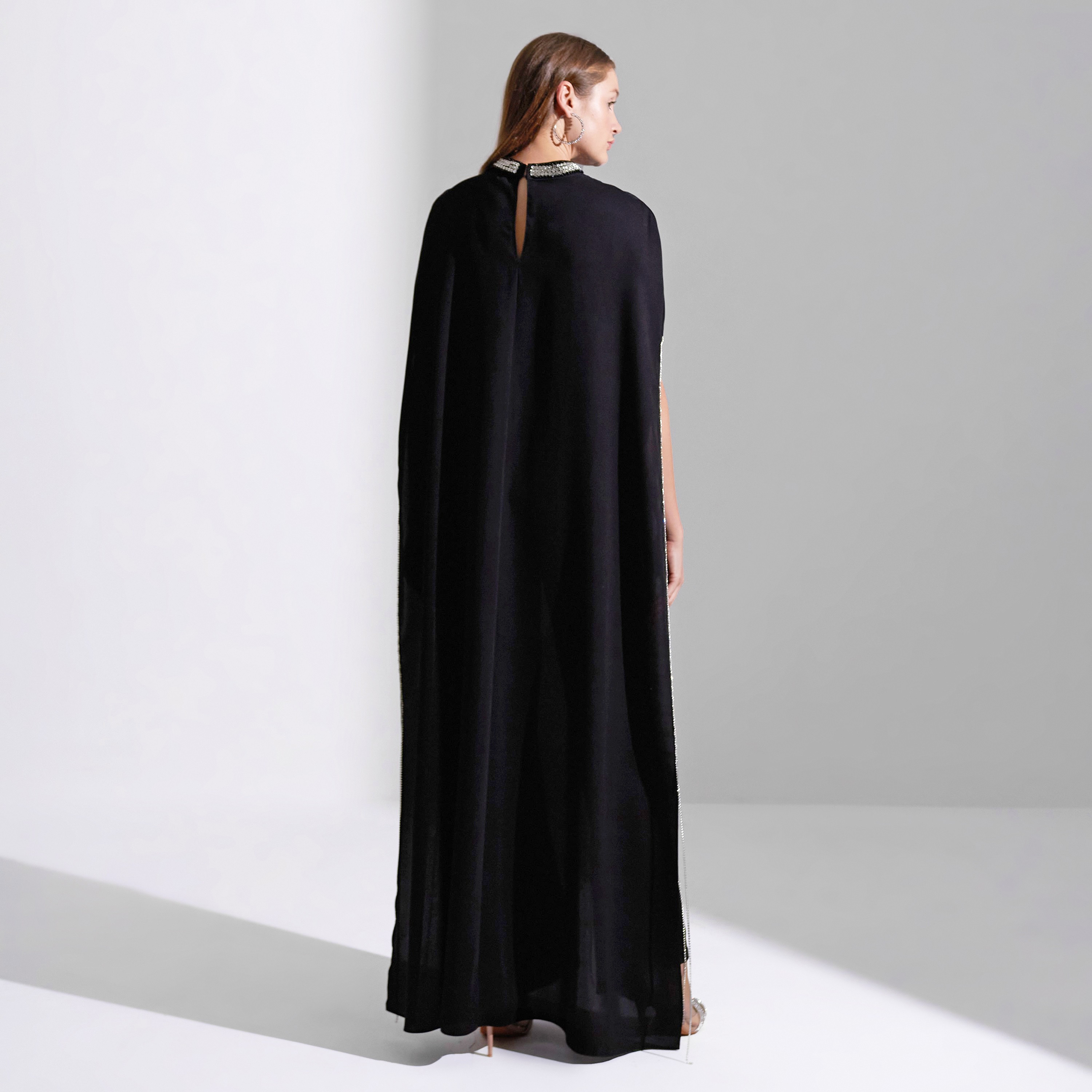 Akadia Crystal Cape Crepe Evening Women's Jumpsuit-women-clothing-jumpsuits-image-16