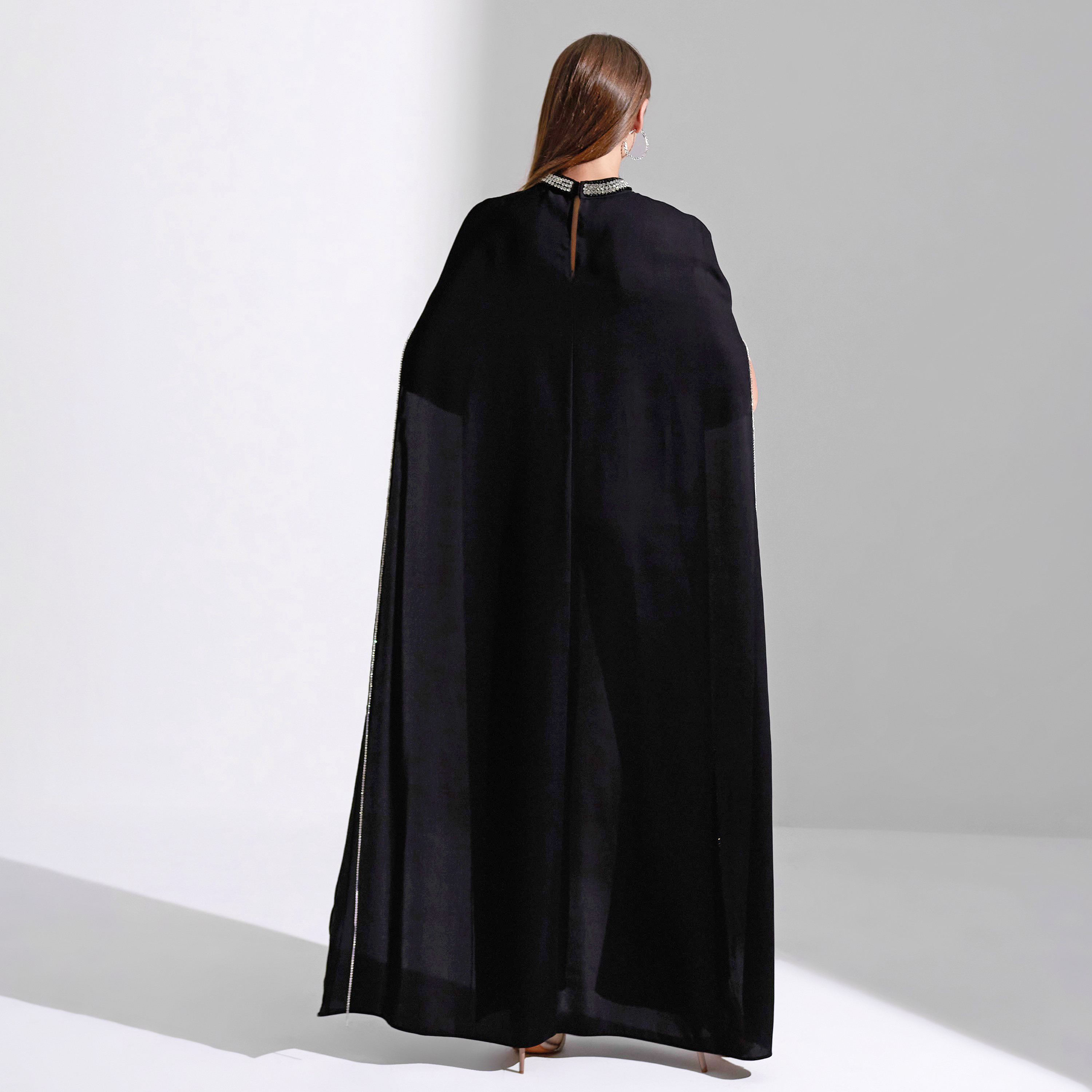 Akadia Crystal Cape Crepe Evening Women's Jumpsuit-women-clothing-jumpsuits-image-18