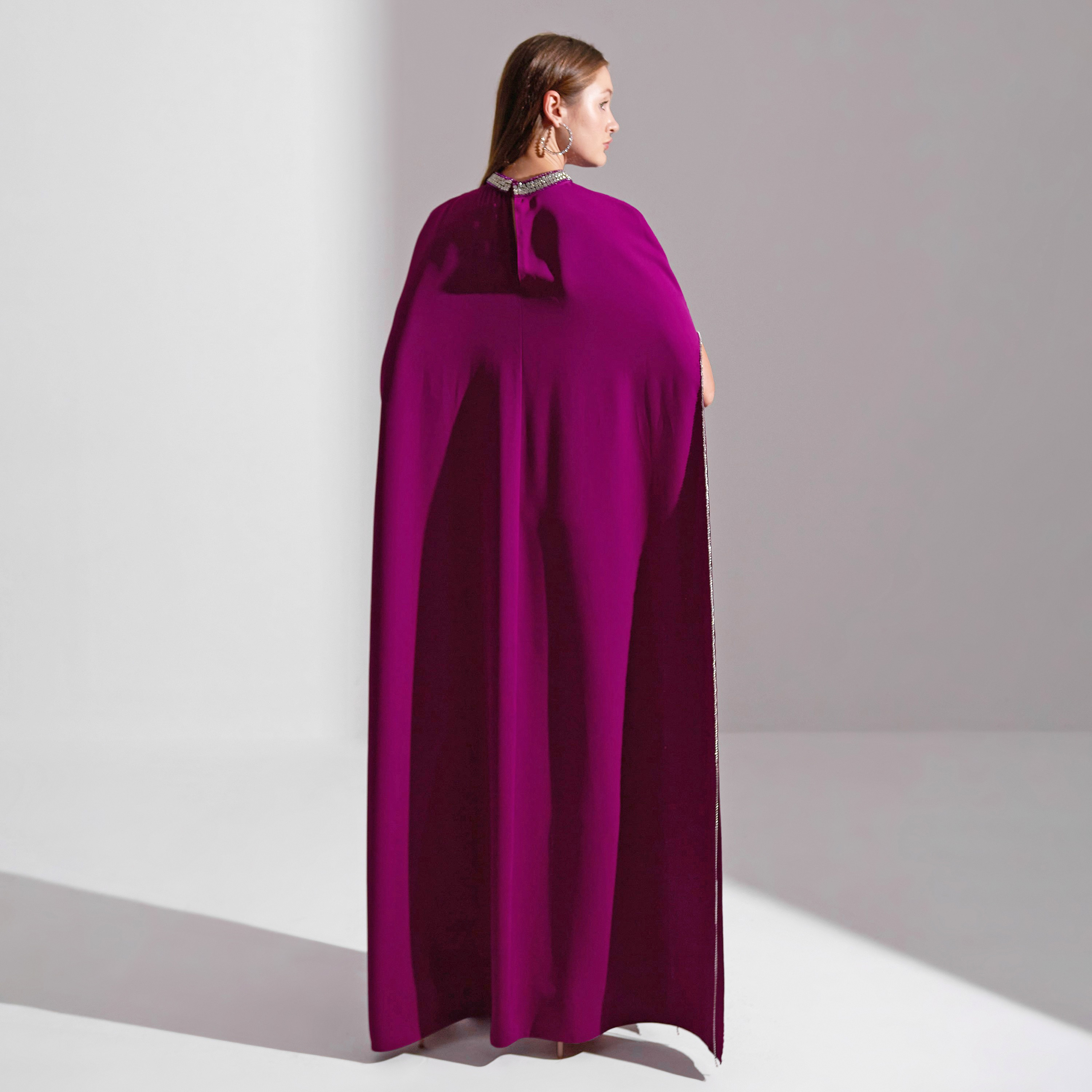 Akadia Crystal Cape Crepe Evening Women's Jumpsuit-women-clothing-jumpsuits-image-22