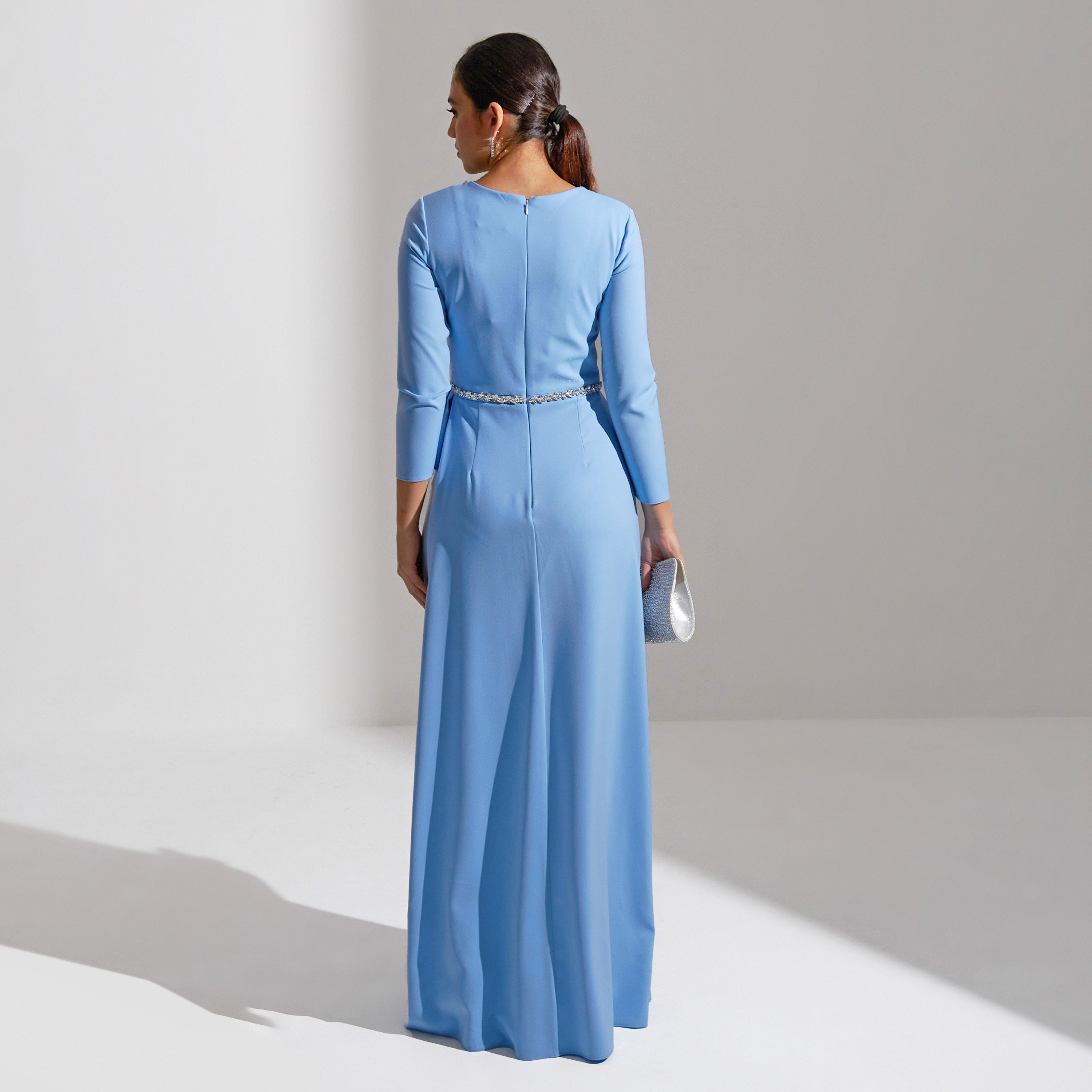 Akadia Laced Crepe Curved Evening Women's Jumpsuit-women-clothing-jumpsuits-image-3