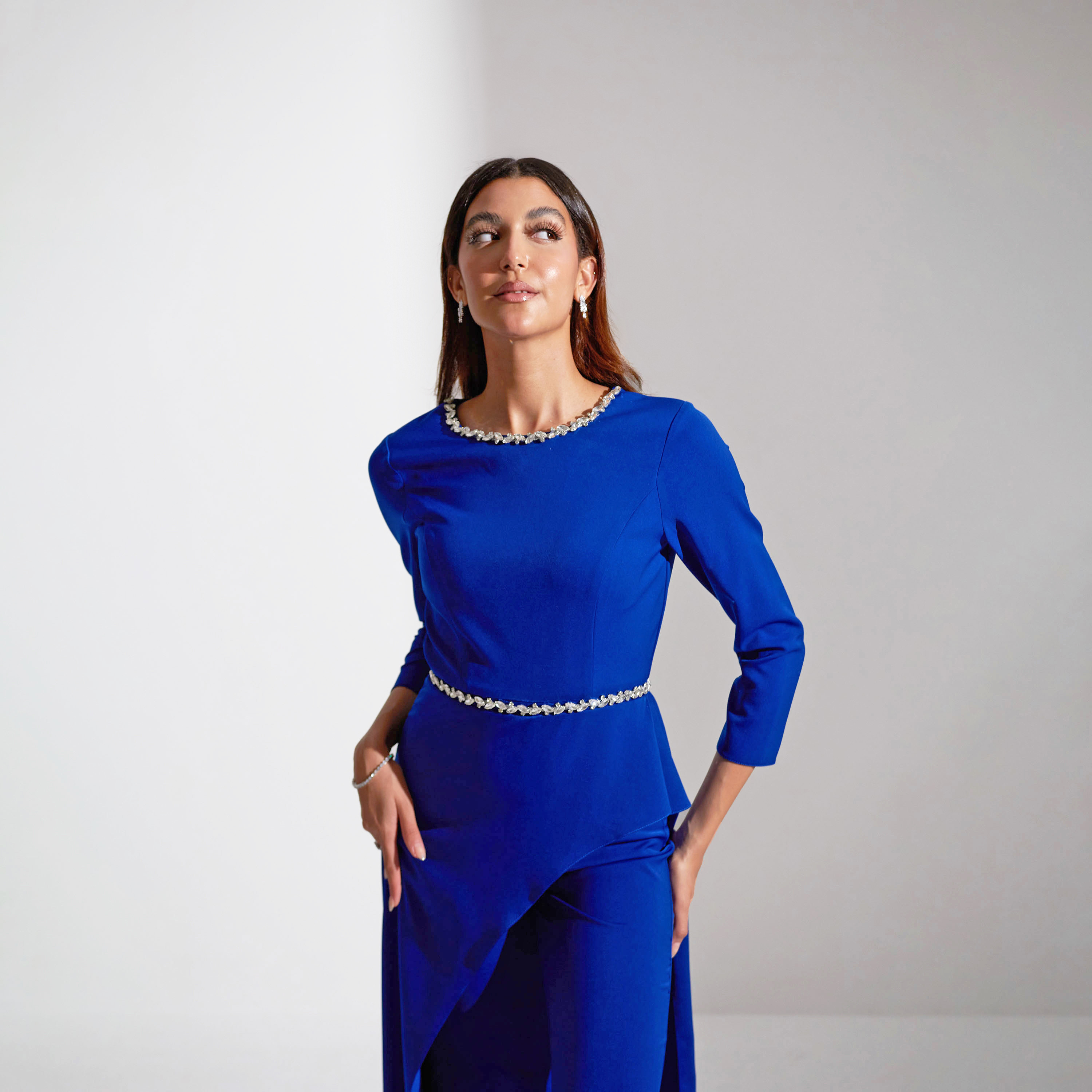 Akadia Laced Crepe Curved Evening Women's Jumpsuit-women-clothing-jumpsuits-image-17