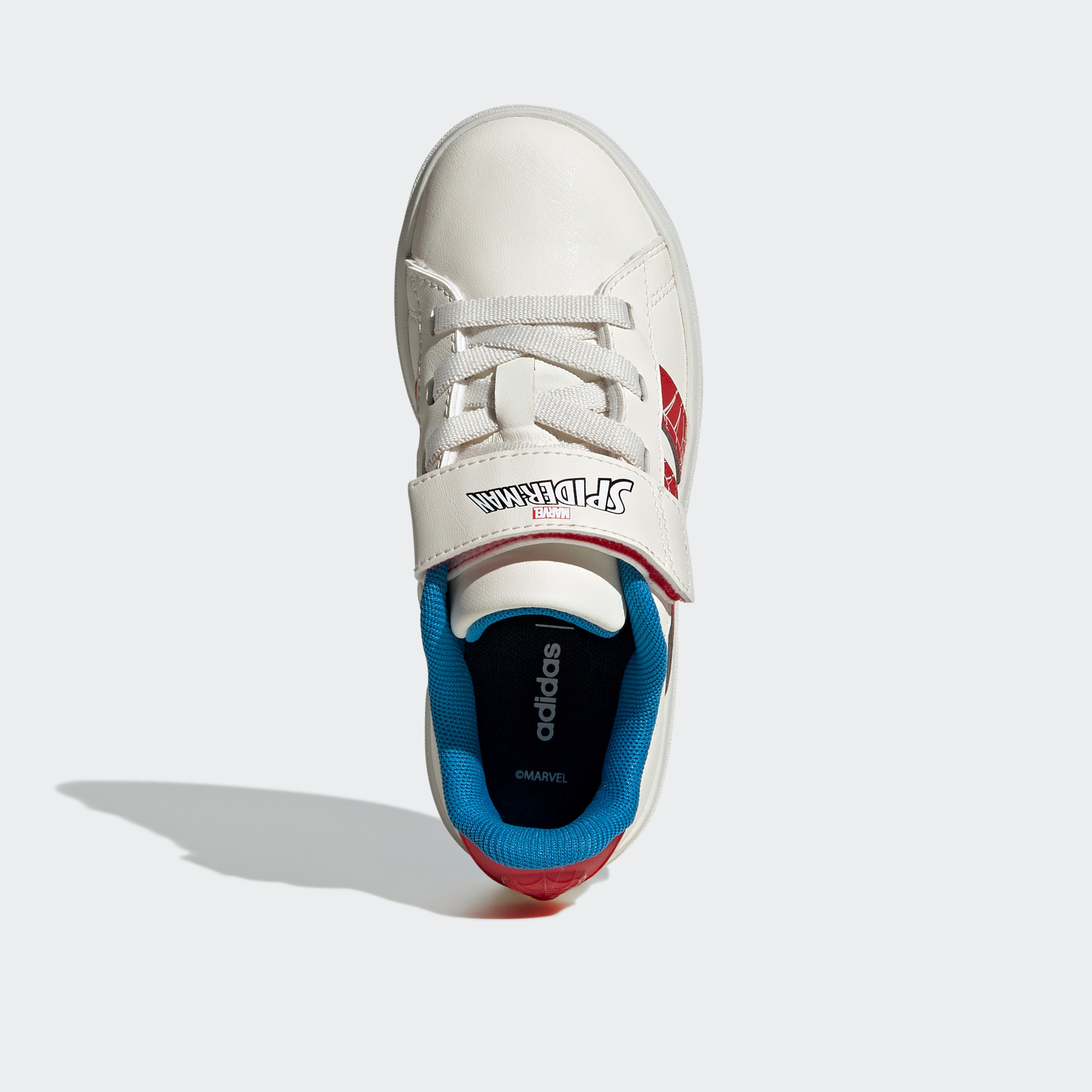 adidas Boys Grand Court Spider Man Hook & Loop Sneakers Lightweight Shoes-sports-boys-shoes-image-4