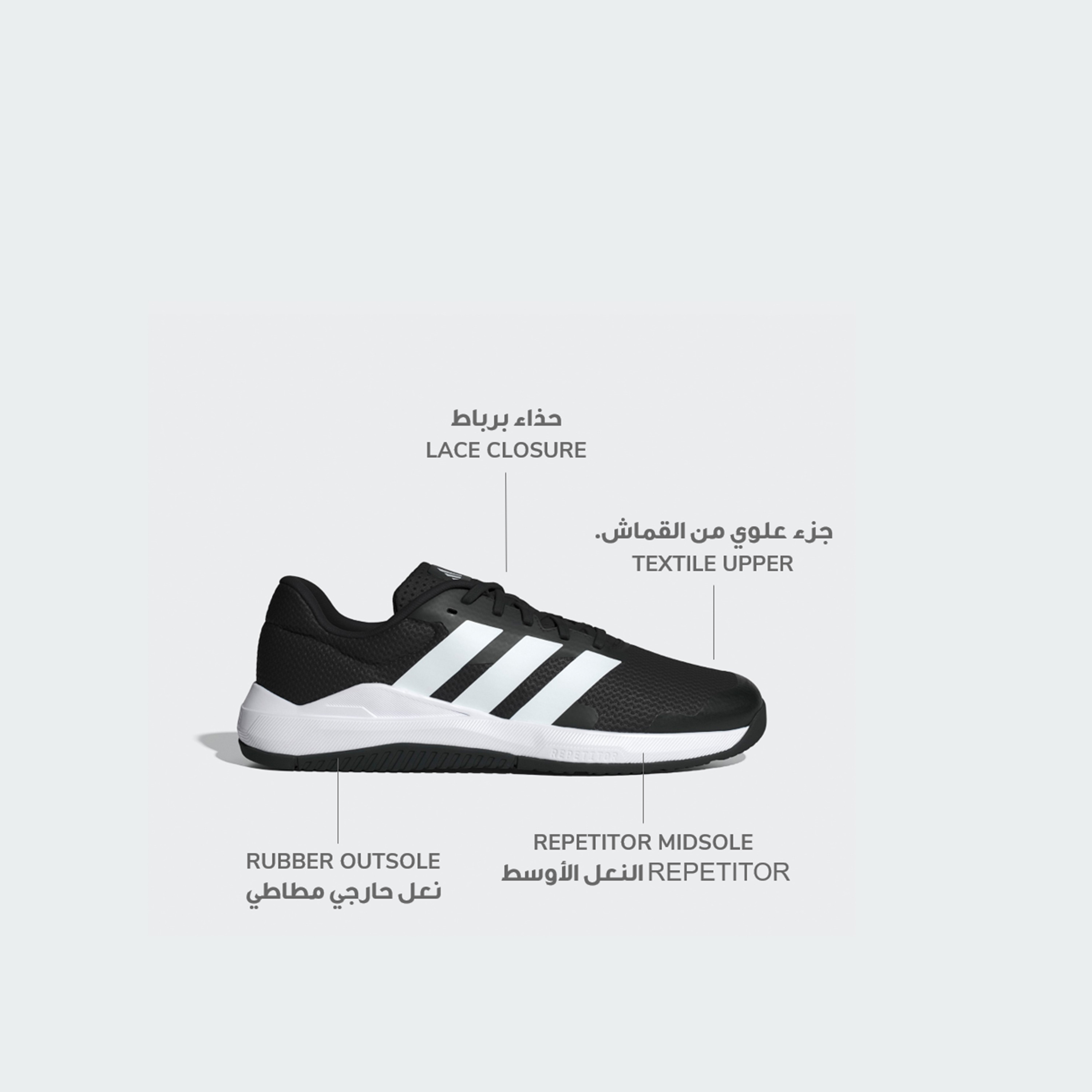 adidas Men's Dropset Base Lace-Up Trainer | OE-sports-men-shoes-image-2
