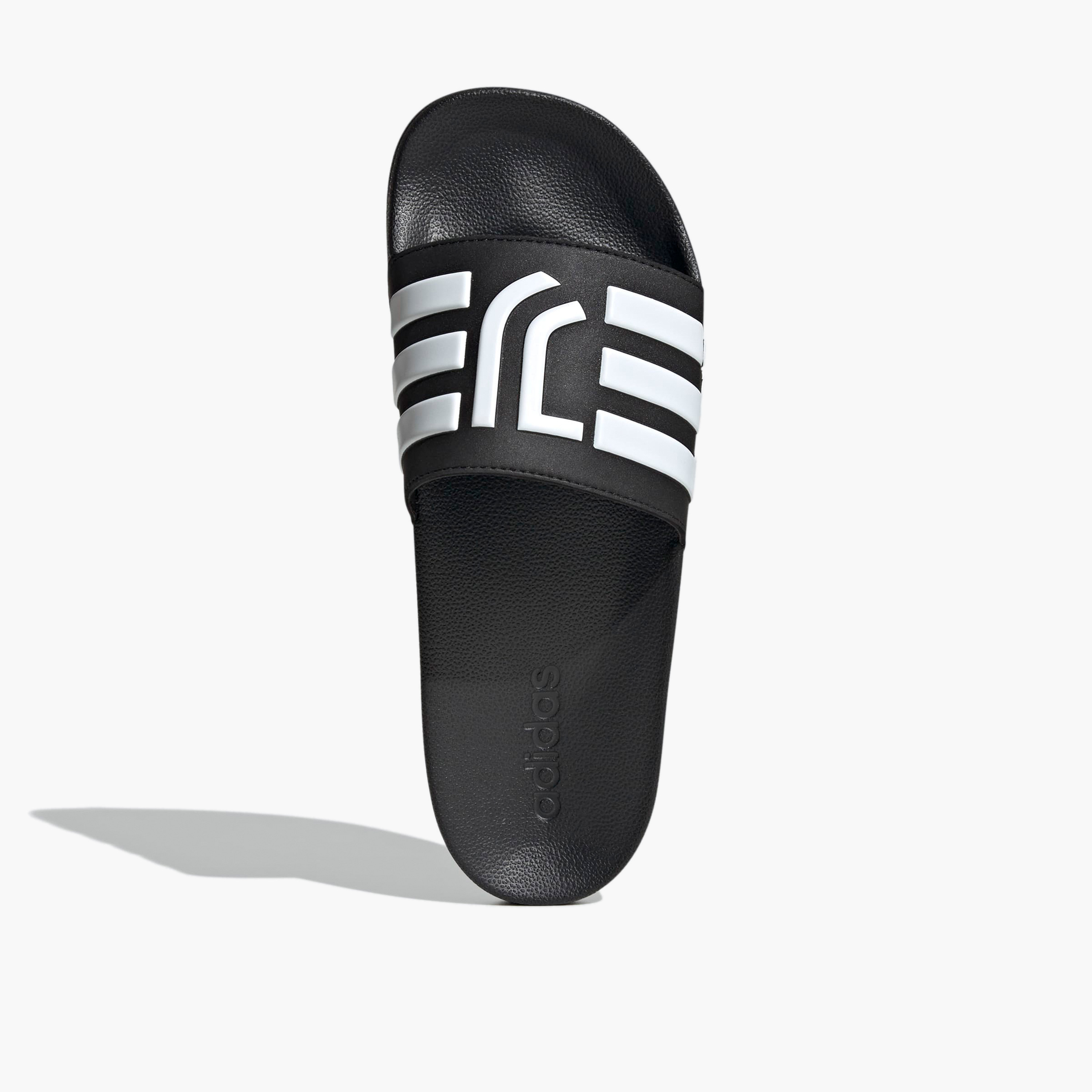 Adidas Men Adilette Shower Juventus Logo Embossed Slides-sports-men-shoes-image-4