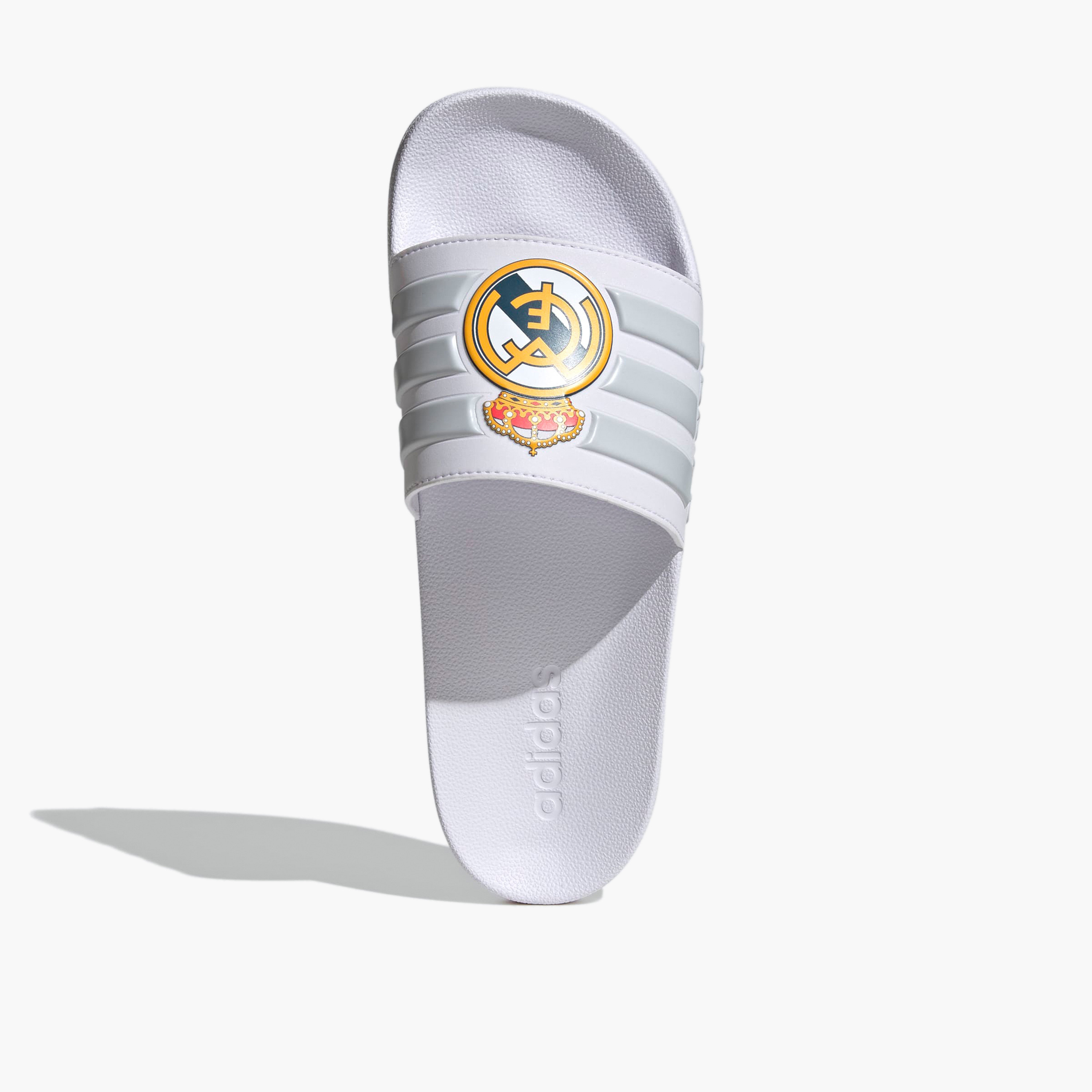 Adidas Men Adilette Shower Real Madrid Logo Print Slides-sports-men-shoes-image-4
