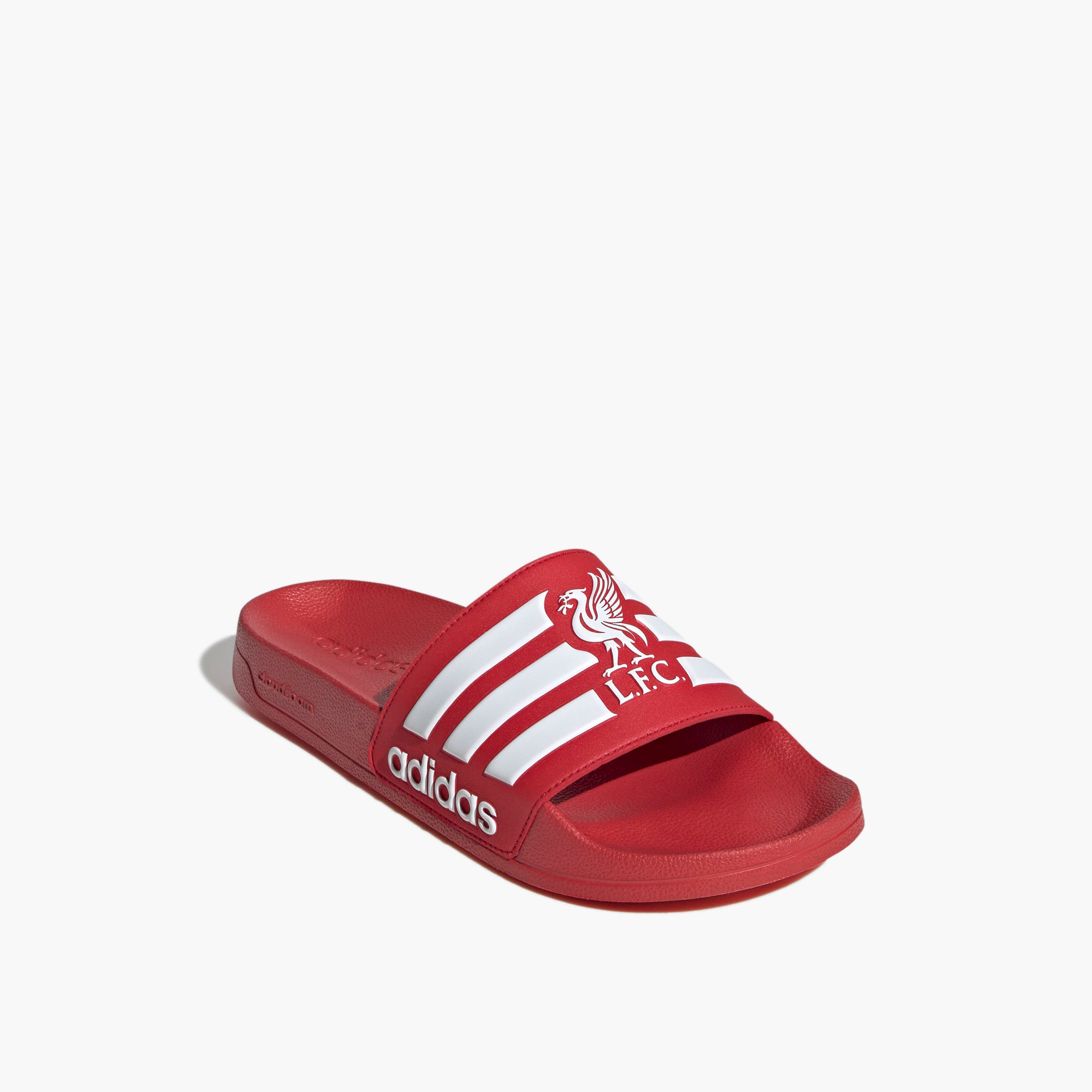 Adidas Men Adilette Shower Liverpool Logo Print Slides-sports-men-shoes-image-1