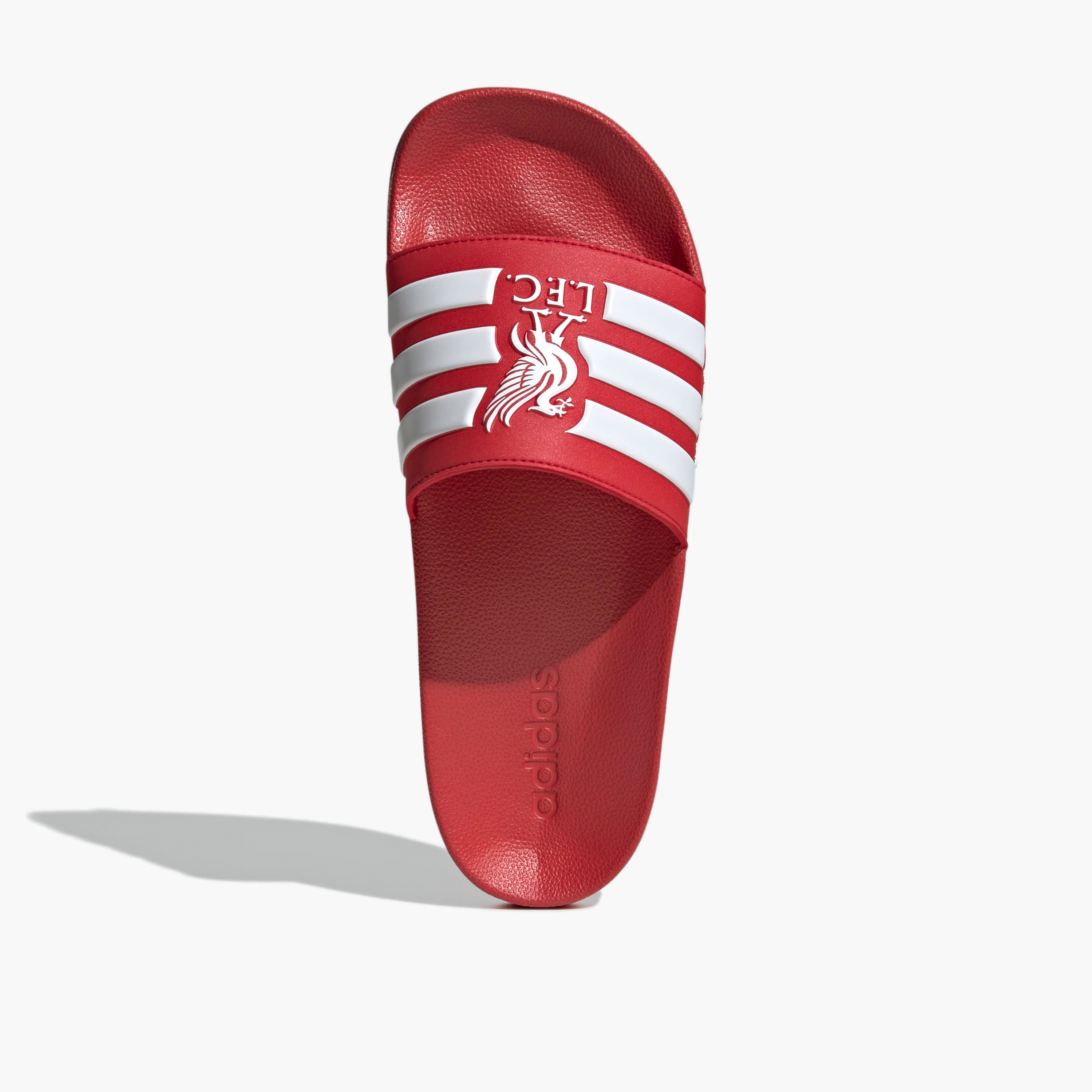 Adidas Men Adilette Shower Liverpool Logo Print Slides-sports-men-shoes-image-4