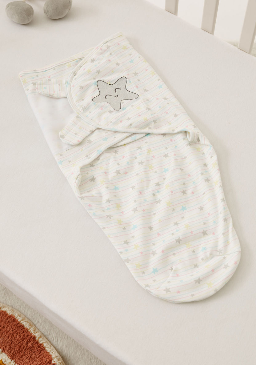 Juniors Star Embroidered Swaddle Wrap-Swaddles and Sleeping Bags-image-0