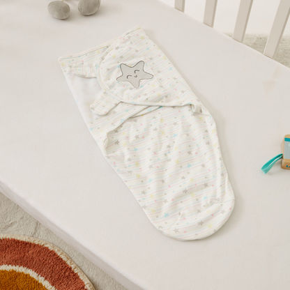 Juniors Star Embroidered Swaddle Wrap-Swaddles and Sleeping Bags-image-0